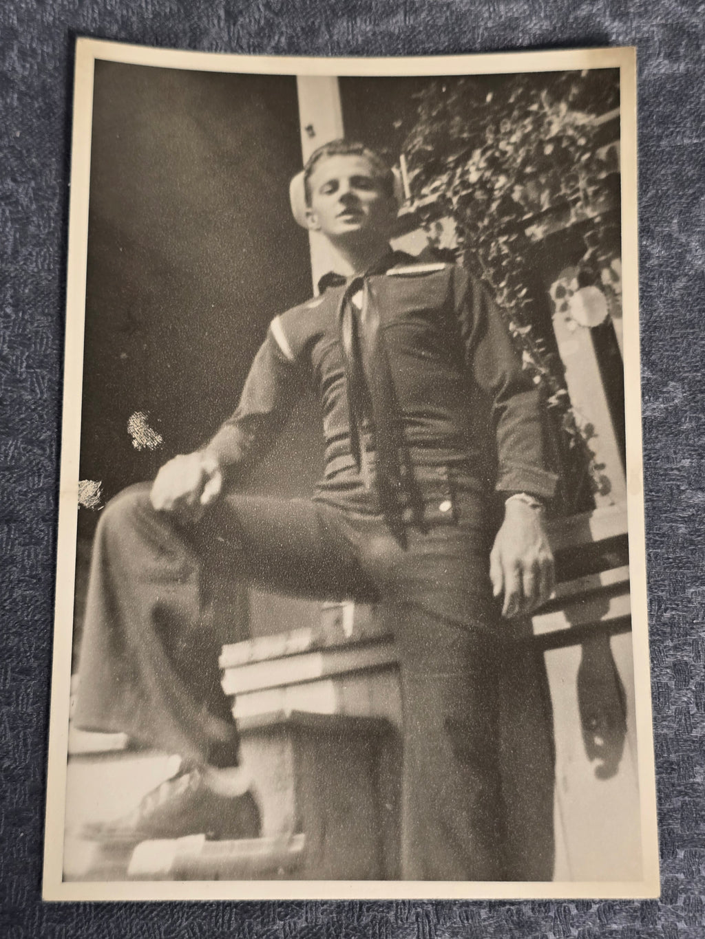Title: Lot of 5 Vintage Black & White Photographs Military Family Children Portraits 1930s-1950s