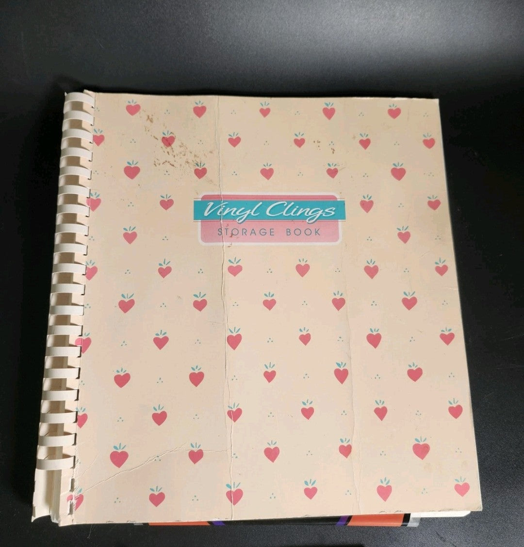 Vintage Current Vinyl Window Clings Stickers Storage Book Holiday Decor