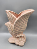 Vintage Gonder USA 167A Pink Leaf Vase Mid Century Art Pottery Planter