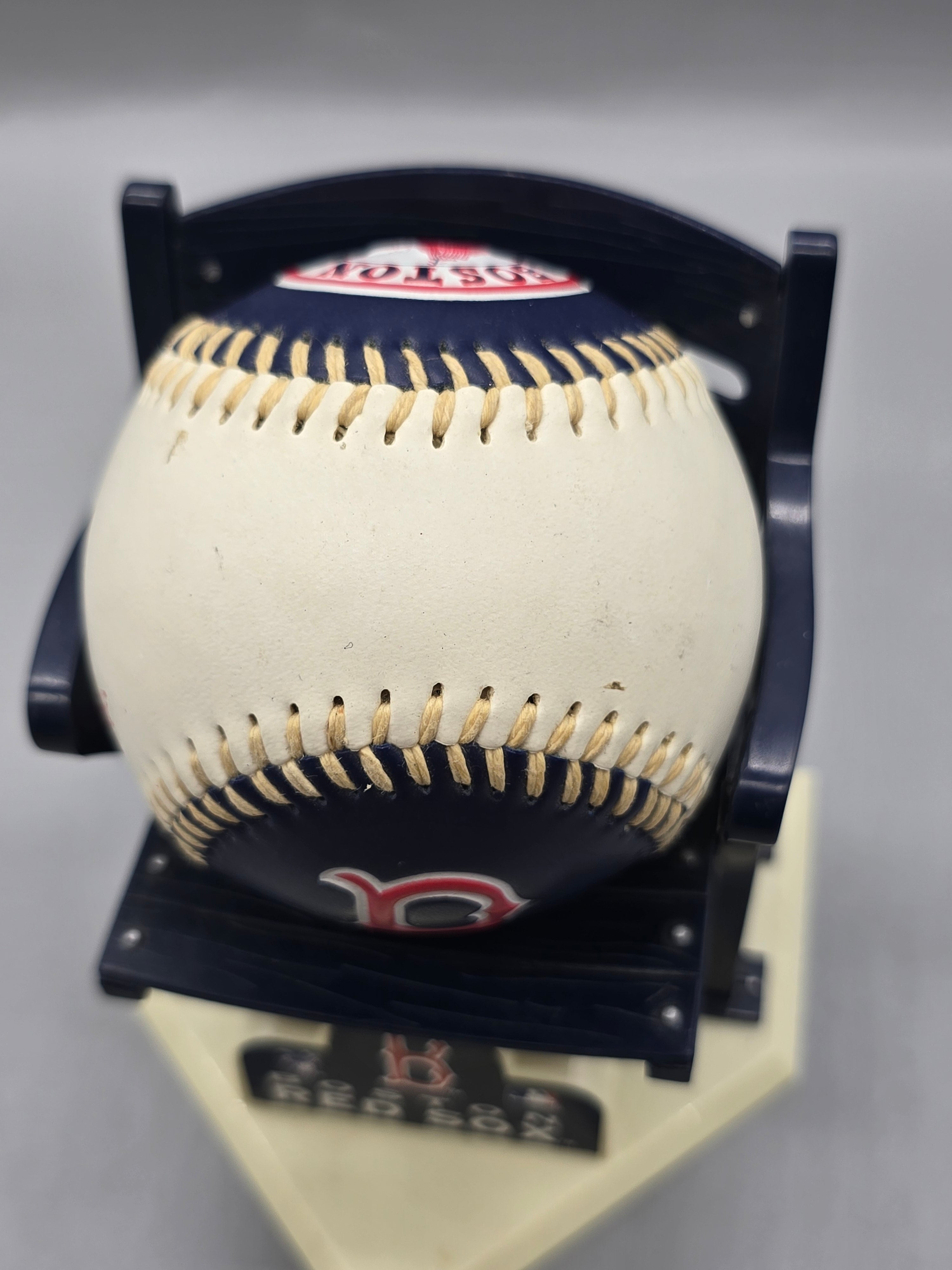 Boston Red Sox Collectible Logo Baseball w/ Stadium Seat Display Stand MLB Souvenir