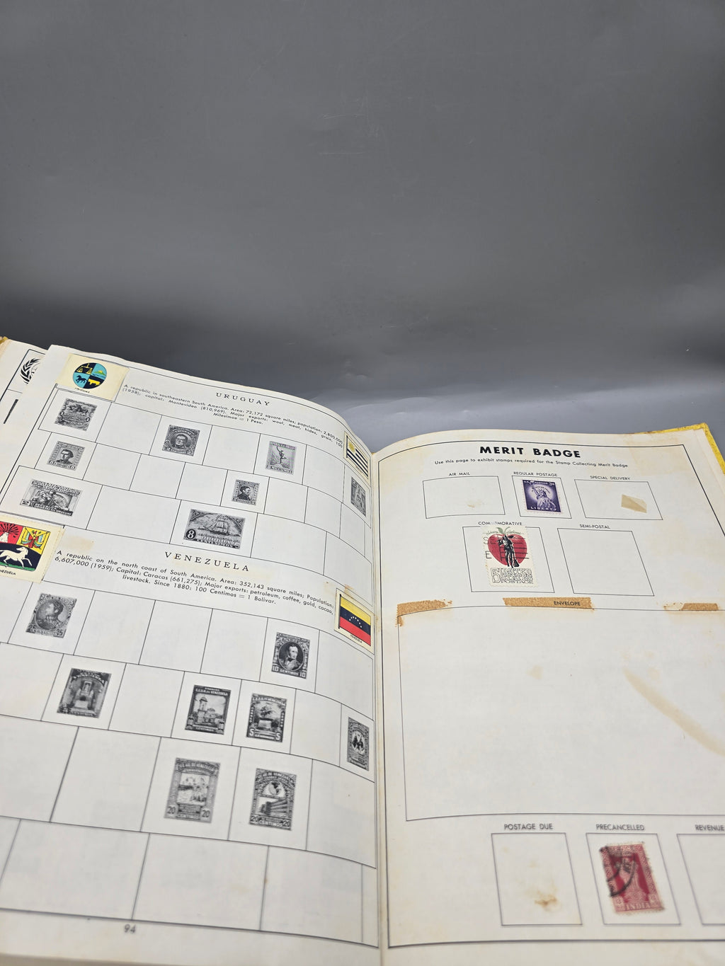 1962 My First Stamp Album Minkus Publications Vintage Stamp Collector Book
