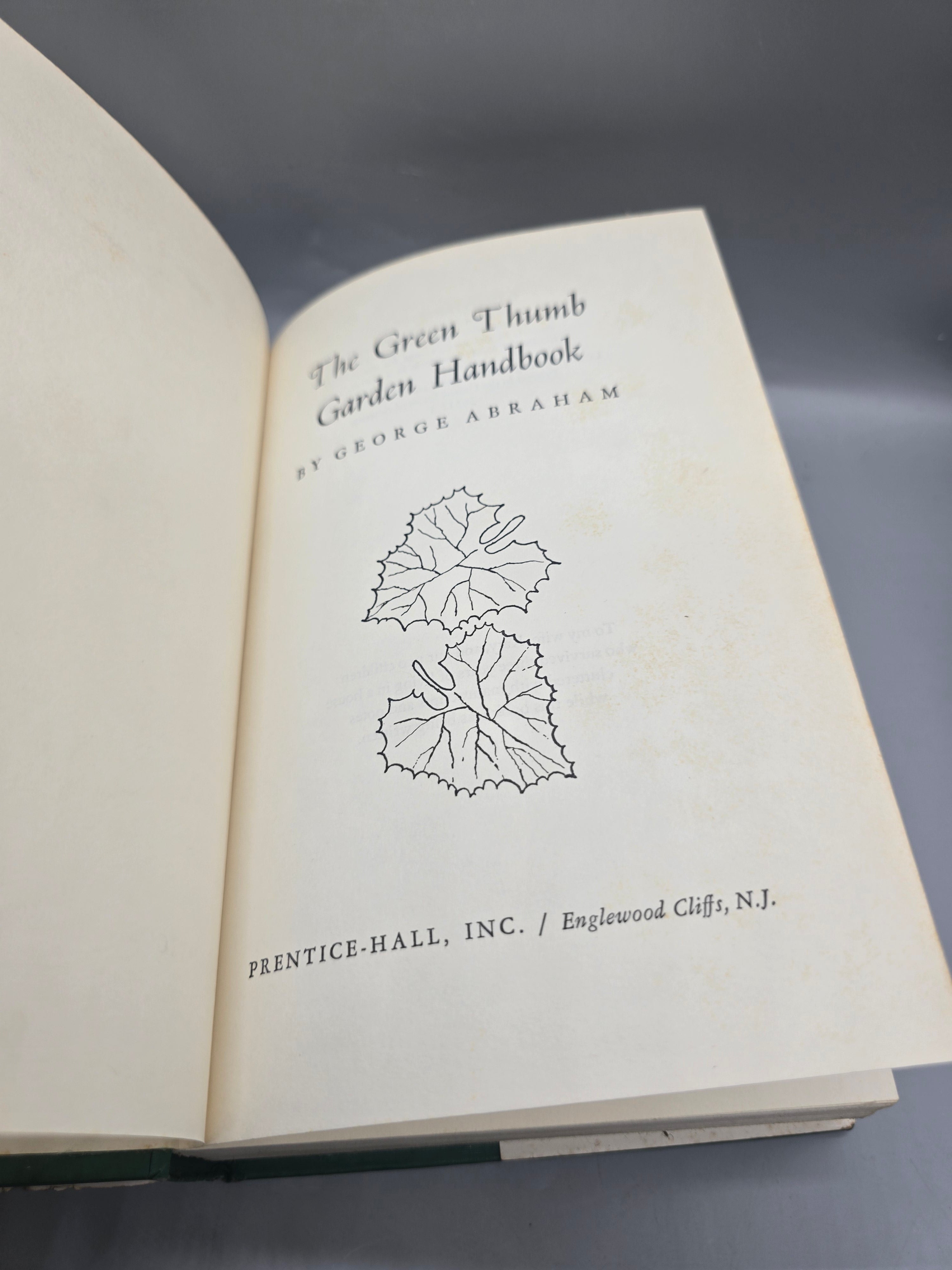 1961 The Green Thumb Garden Handbook by George Abraham Vintage Hardcover