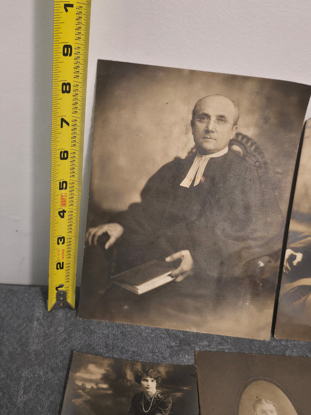 Lot of 7 Antique Cabinet Cards & Vintage Portrait Photographs Buffalo Foto Factory Buffalo NY Family Collection