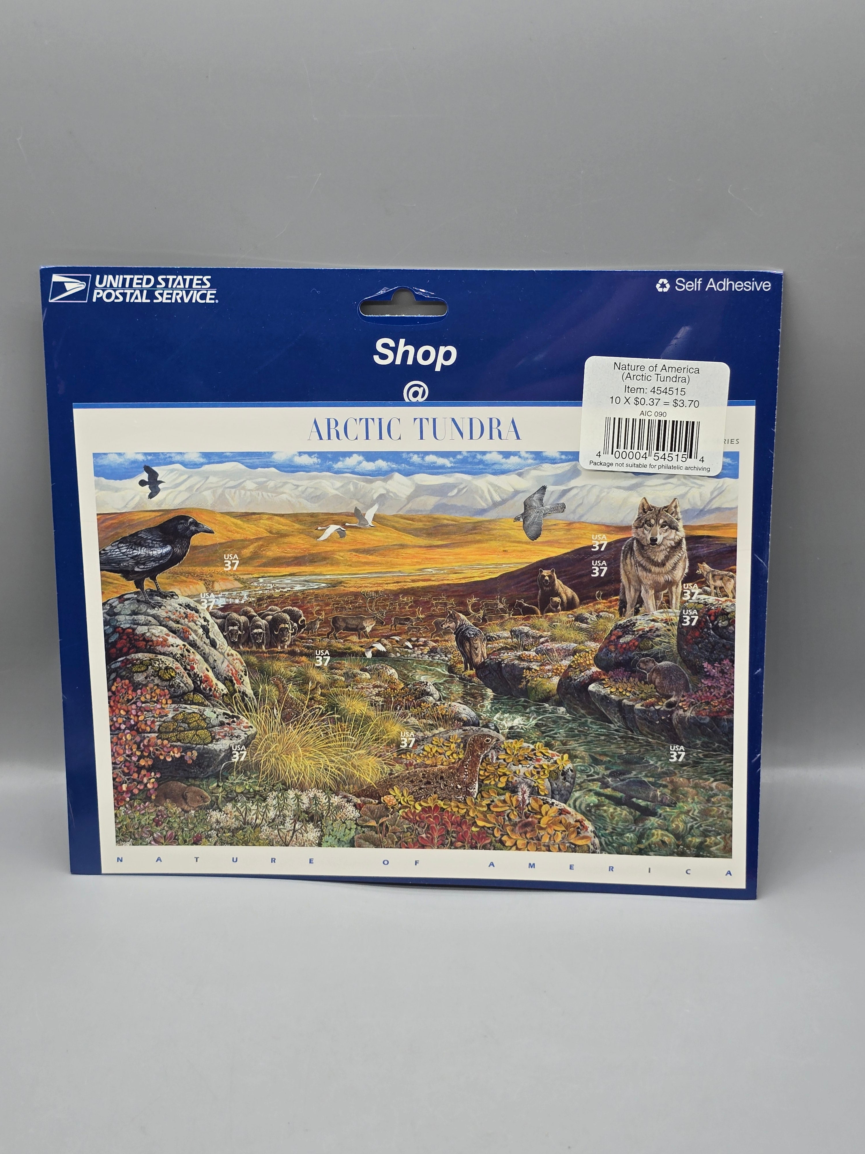 USPS Arctic Tundra 37¢ Nature of America Self-Adhesive Stamp Pane of 10 Sealed (2003)