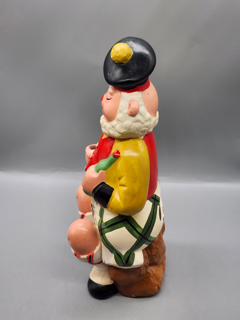 Vintage Scottish Scotsman Ceramic Kitchen Utensil Holder Caddy 11”
