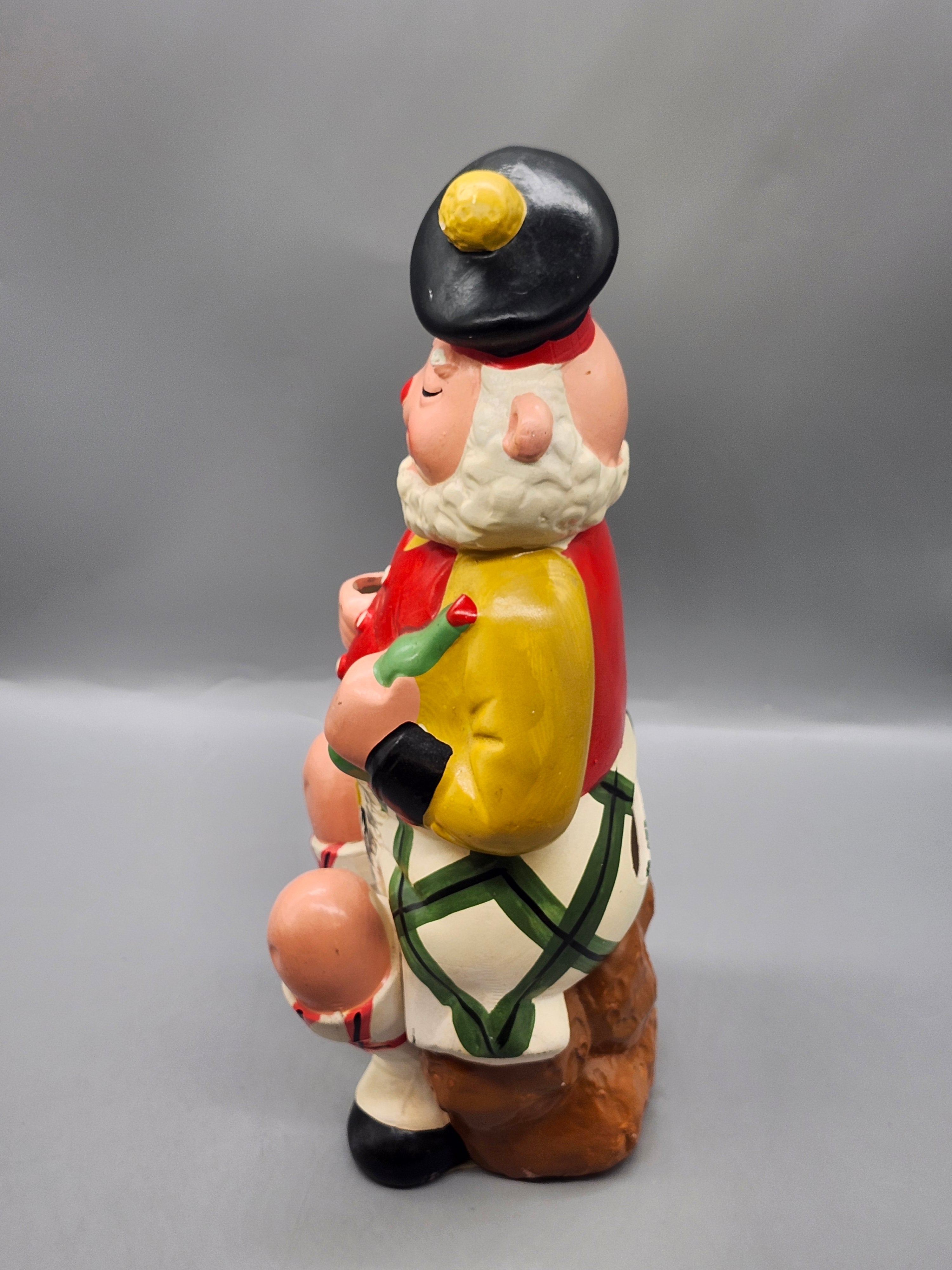 Vintage Scottish Scotsman Ceramic Kitchen Utensil Holder Caddy 11”