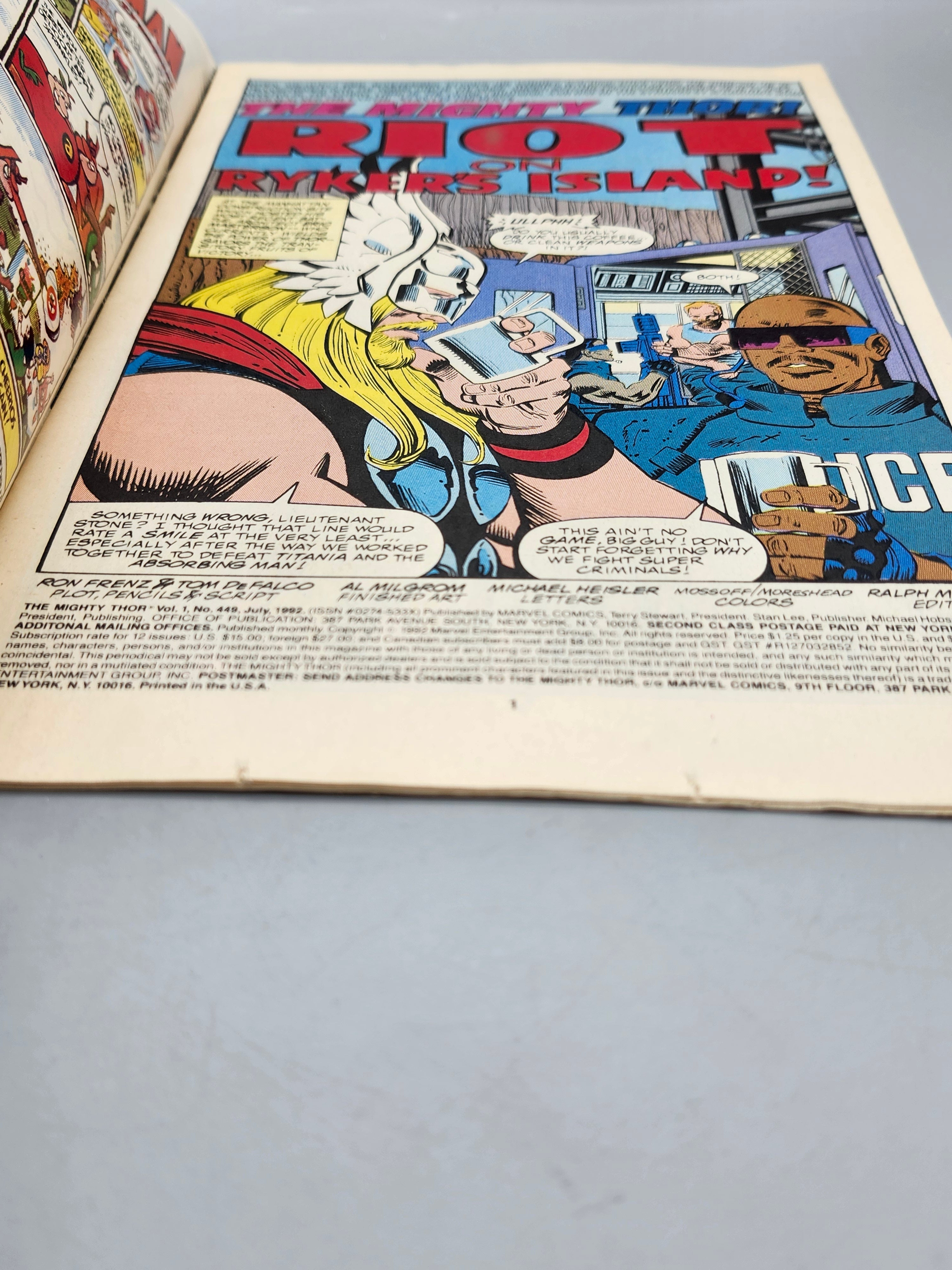 The Mighty Thor #449 Marvel Comics July 1992 – Odin Awakens