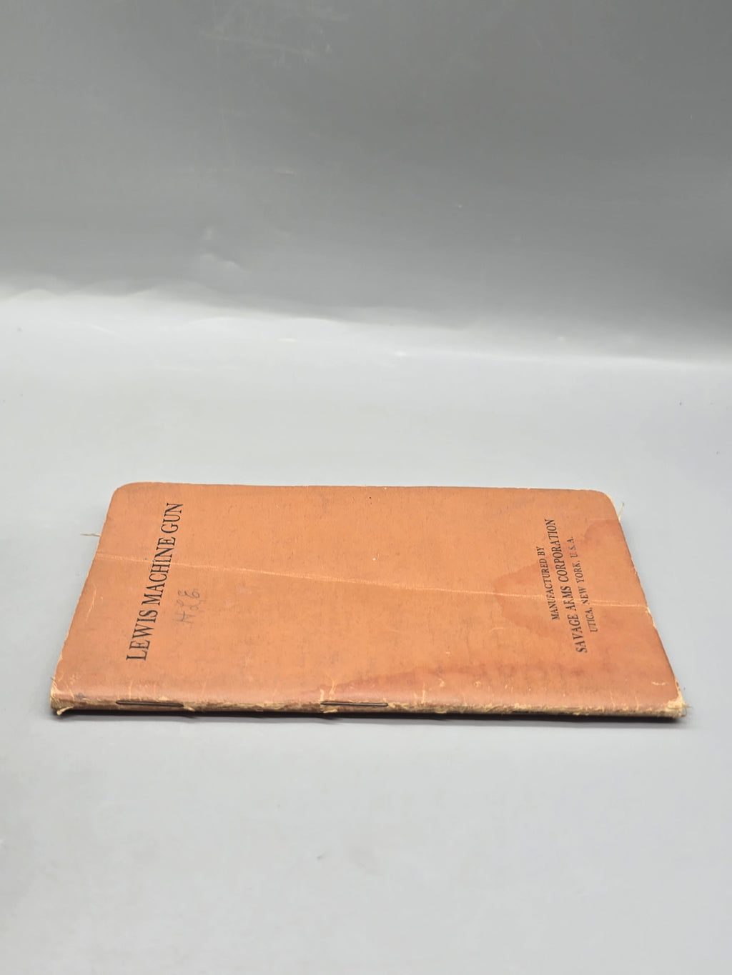 WWI Era 1917 Lewis Machine Gun Savage Arms Original Instruction Manual - Book