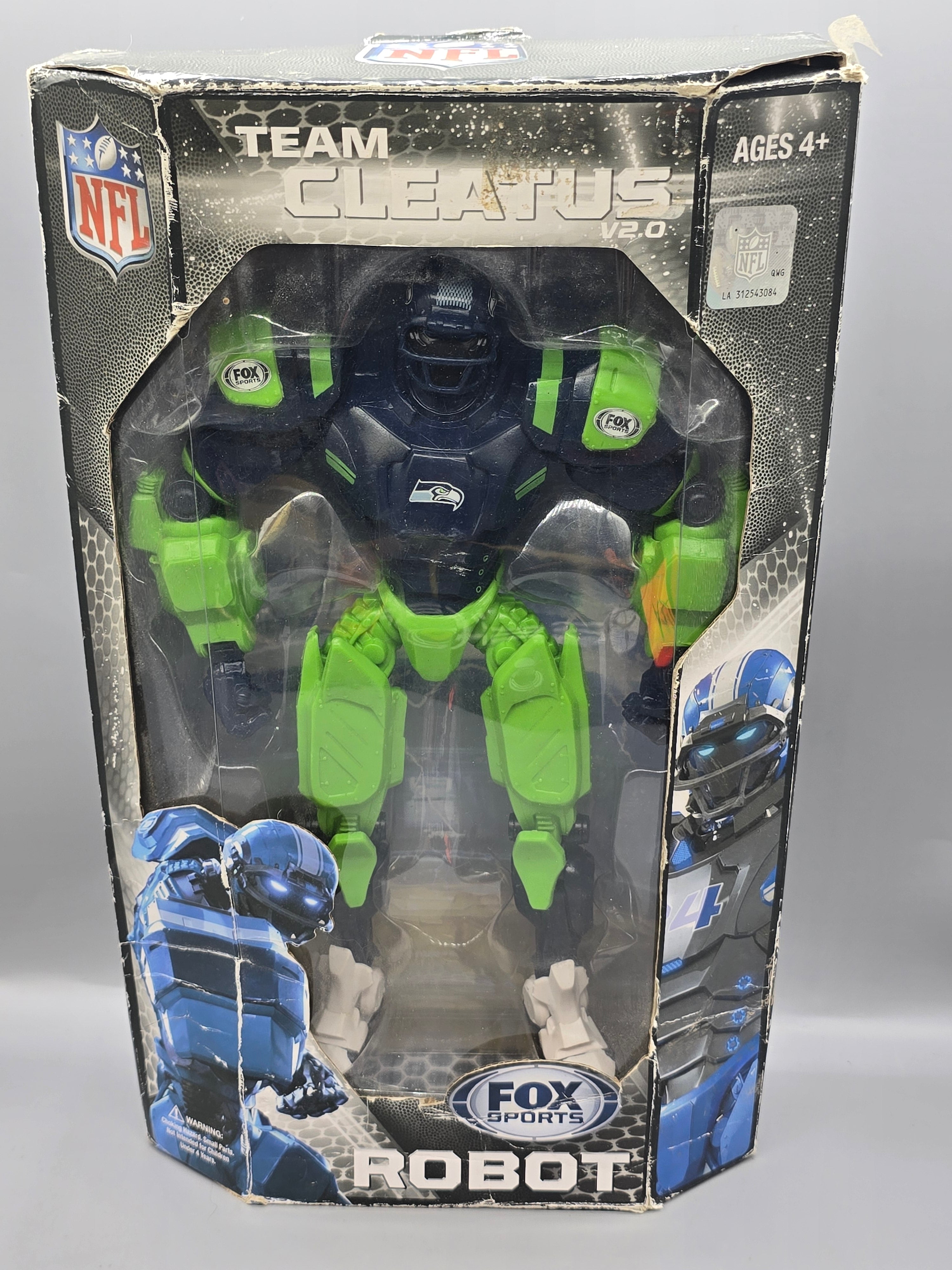 NFL Team Cleatus V2.0 Seattle Seahawks Fox Sports Transforming Robot Figure w/ Box