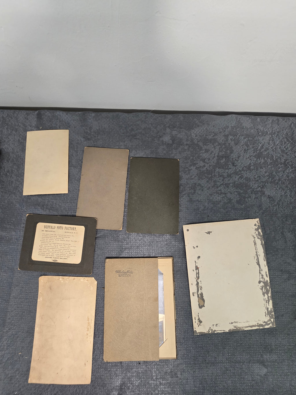 Lot of 7 Antique Cabinet Cards & Vintage Portrait Photographs Buffalo Foto Factory Buffalo NY Family Collection
