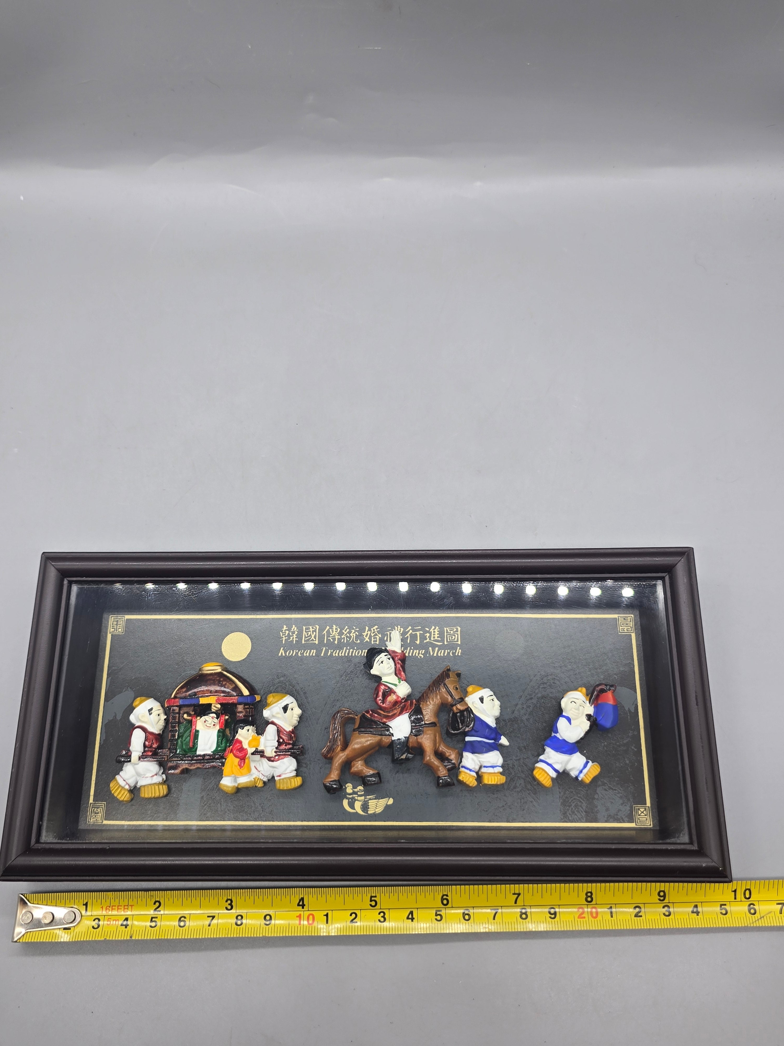 Korean Tradition Wedding March 3D Shadow Box Framed Wall Art Wedding Procession Decor
