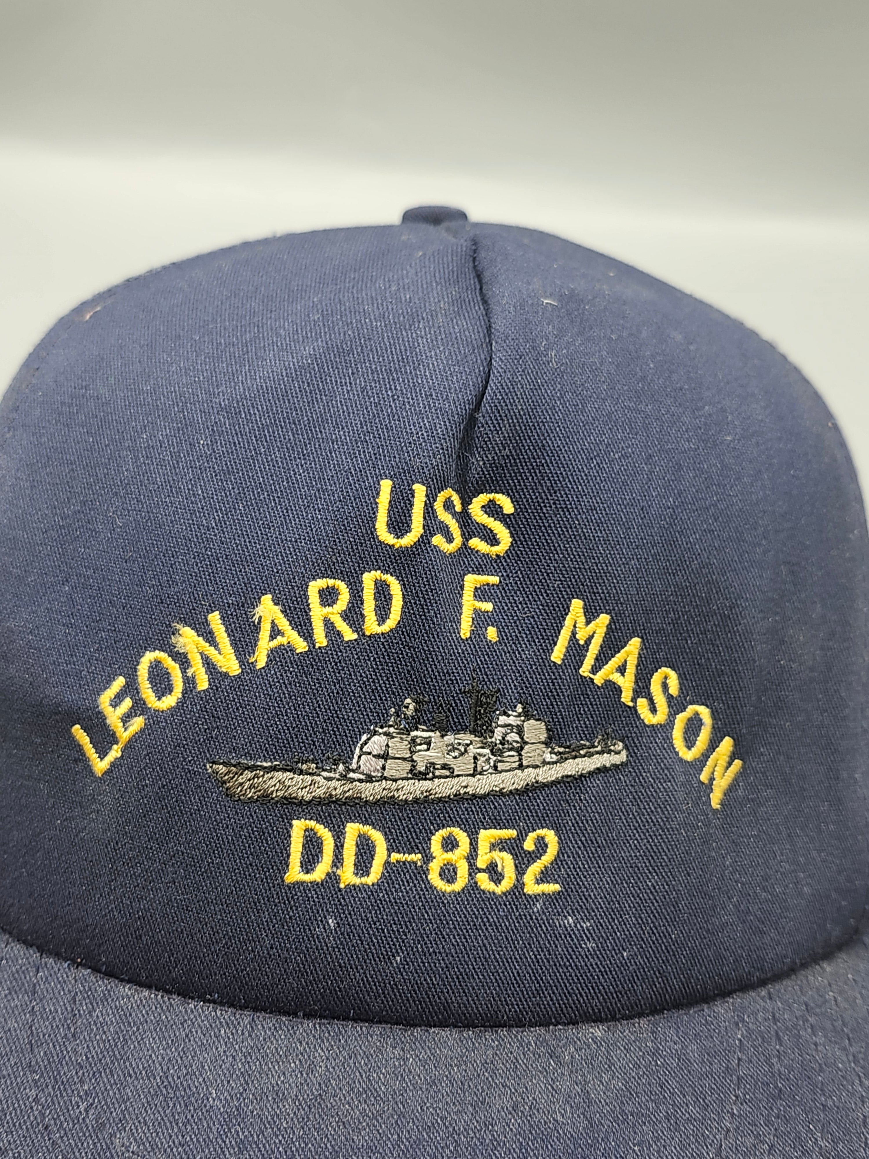 Vintage USS Leonard F. Mason DD-852 Navy Mesh Snapback Trucker Hat USA