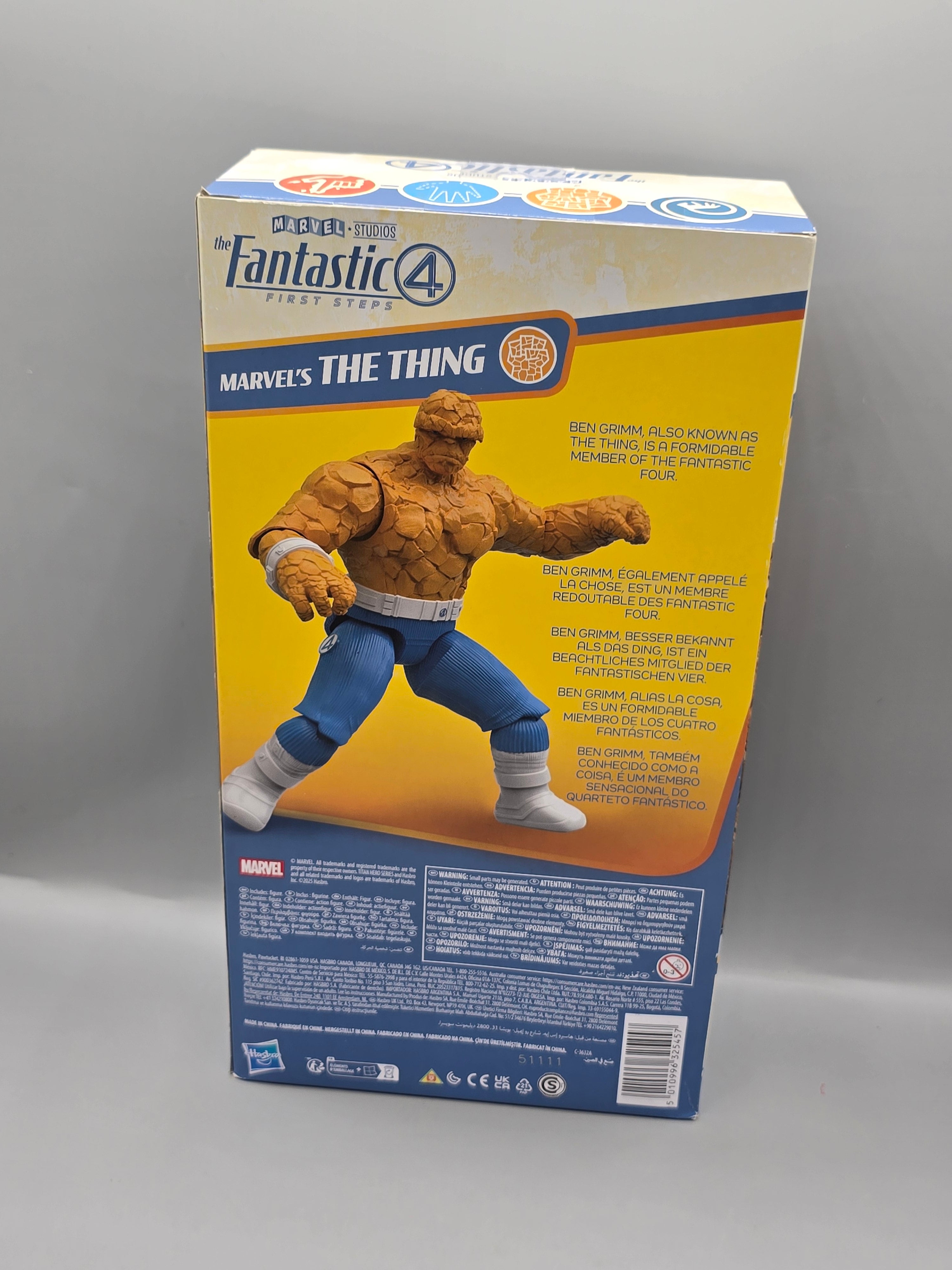 Marvel Studios Fantastic Four First Steps Titan Hero Series The Thing Figure w/ Box – Read