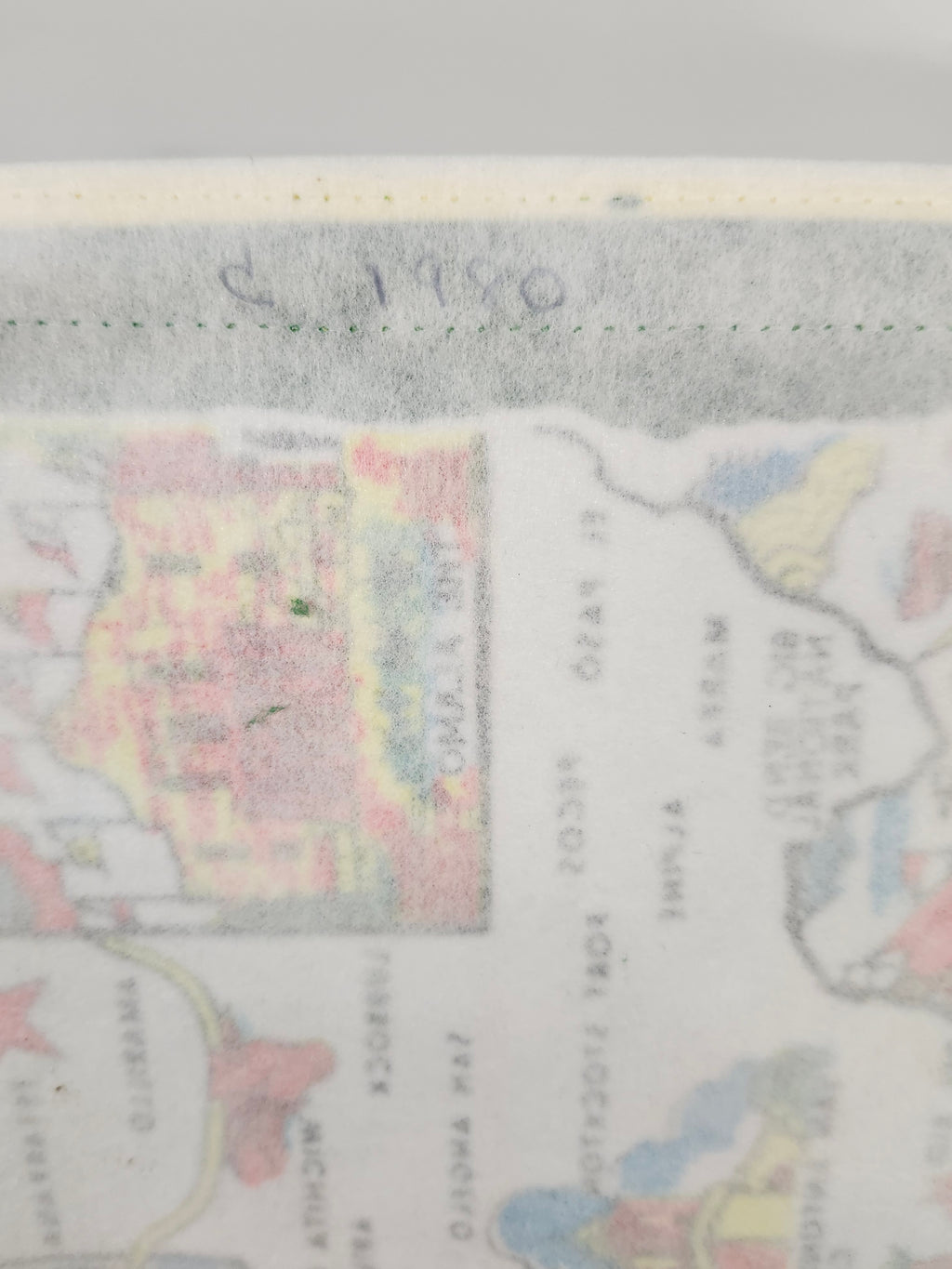 Vintage Texas Souvenir Felt Pennant 31" State Map Alamo Six Flags Cowboy