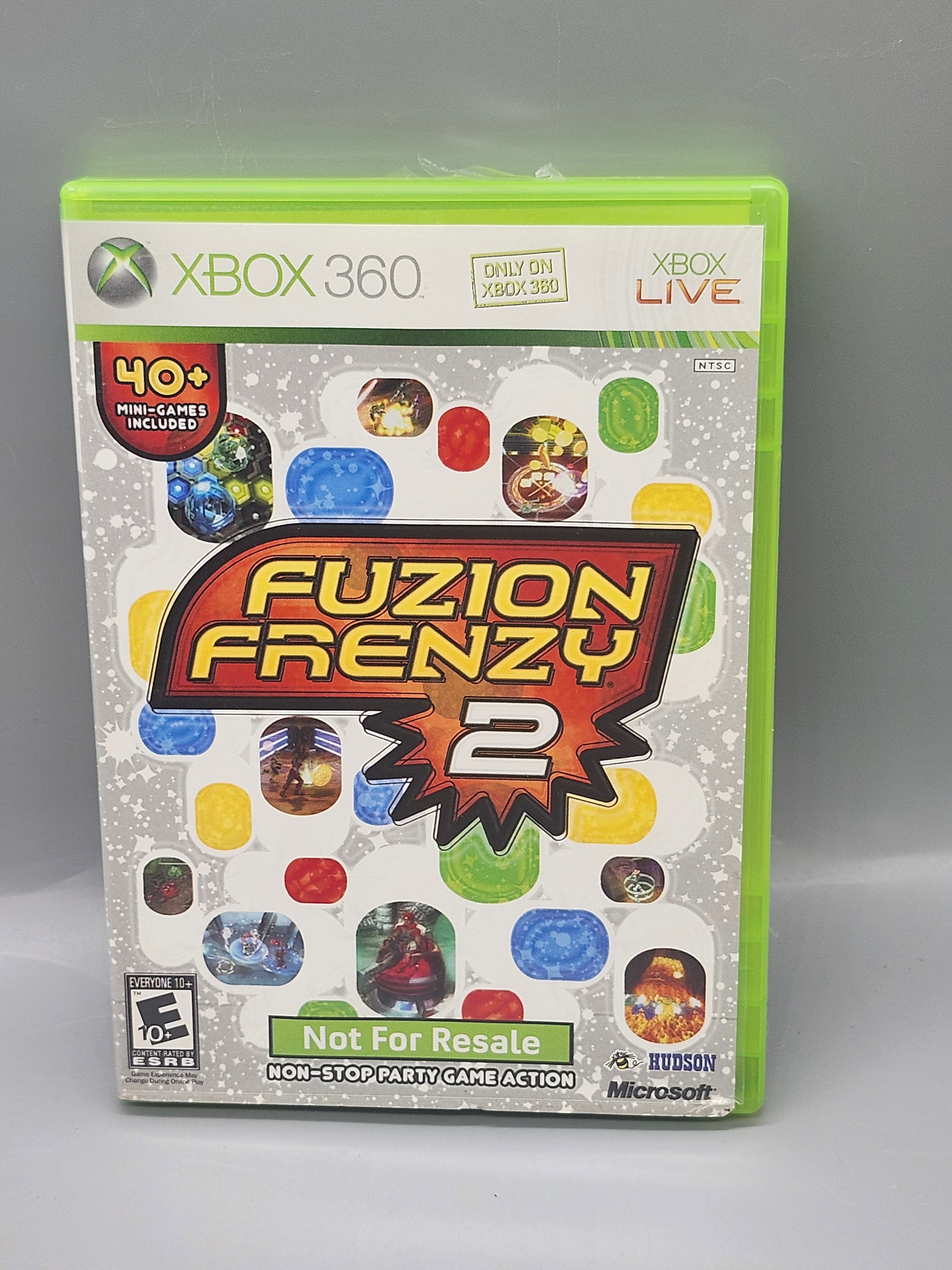 Fuzion Frenzy 2 Xbox 360 Not For Resale Complete CIB Tested Light Scratches