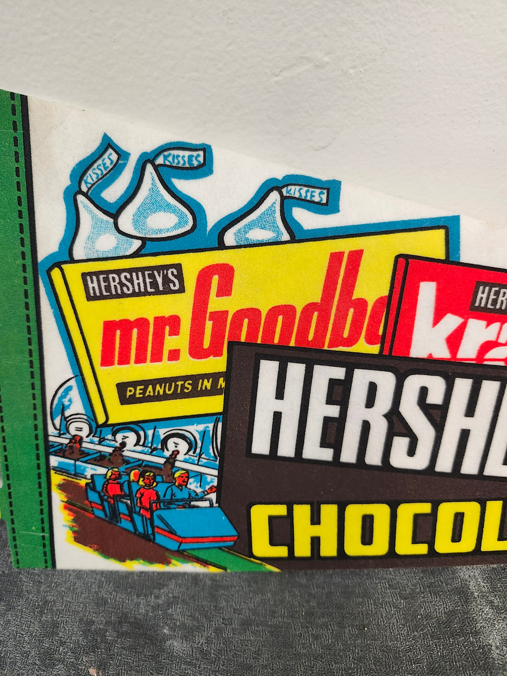 Vintage 1979 Hershey’s Chocolate World Felt Pennant Candy Bar 26” Hershey PA