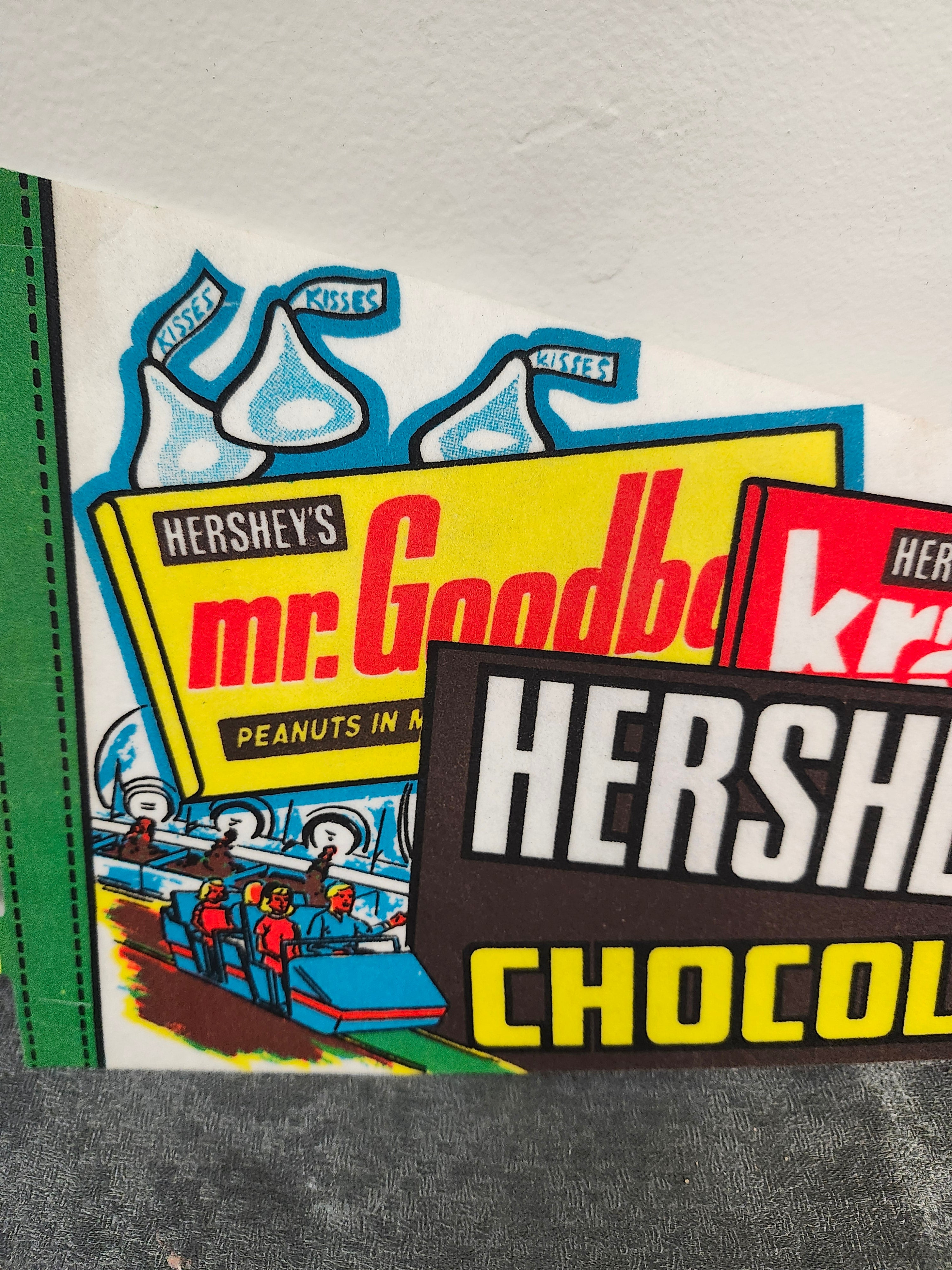 Vintage 1979 Hershey’s Chocolate World Felt Pennant Candy Bar 26” Hershey PA