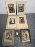 Lot of 7 Antique Cabinet Cards & Portrait Photographs Buffalo NY Family Studio Photos