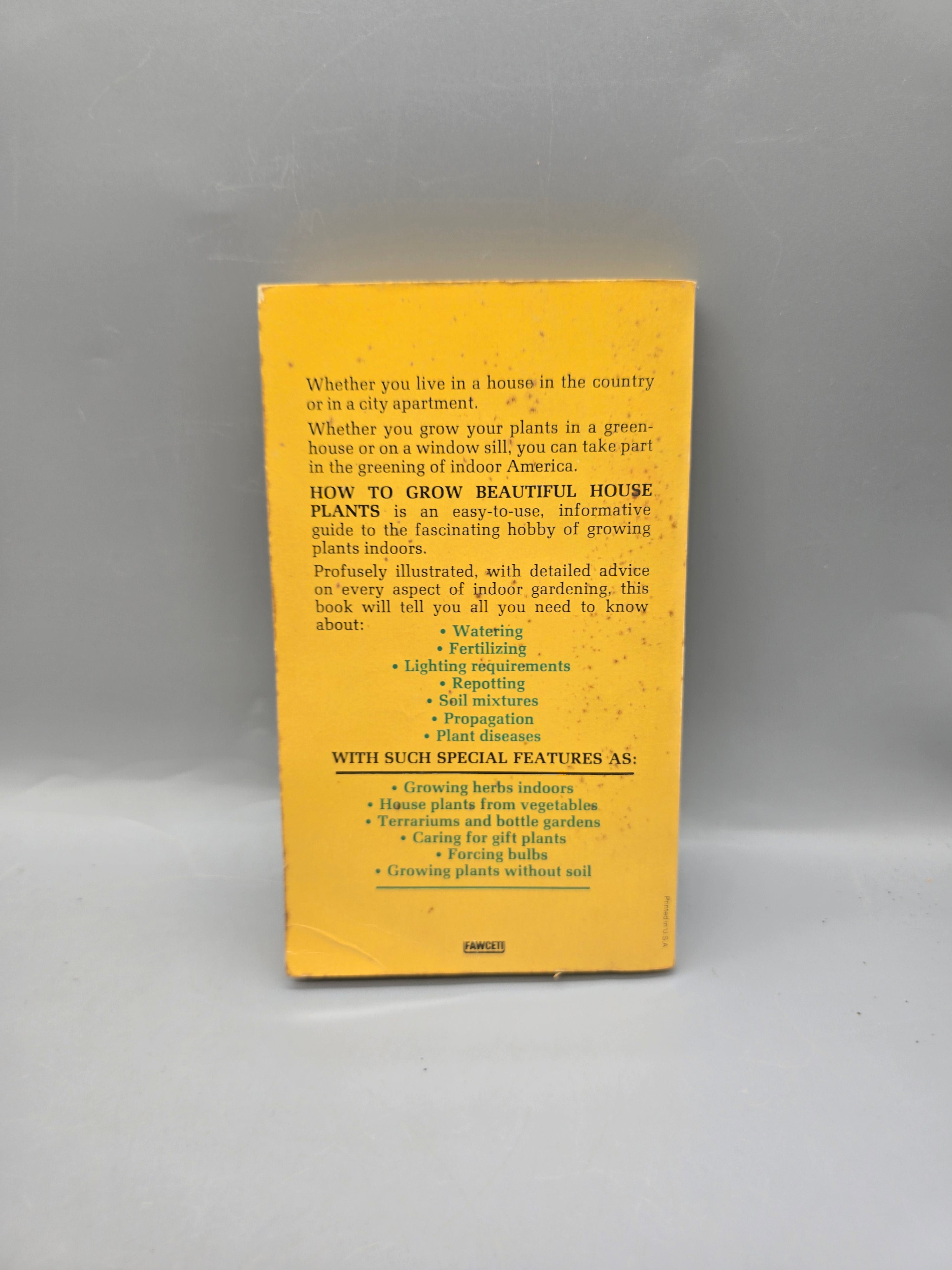Vintage How to Grow Beautiful House Plants by T.H. Everett Paperback