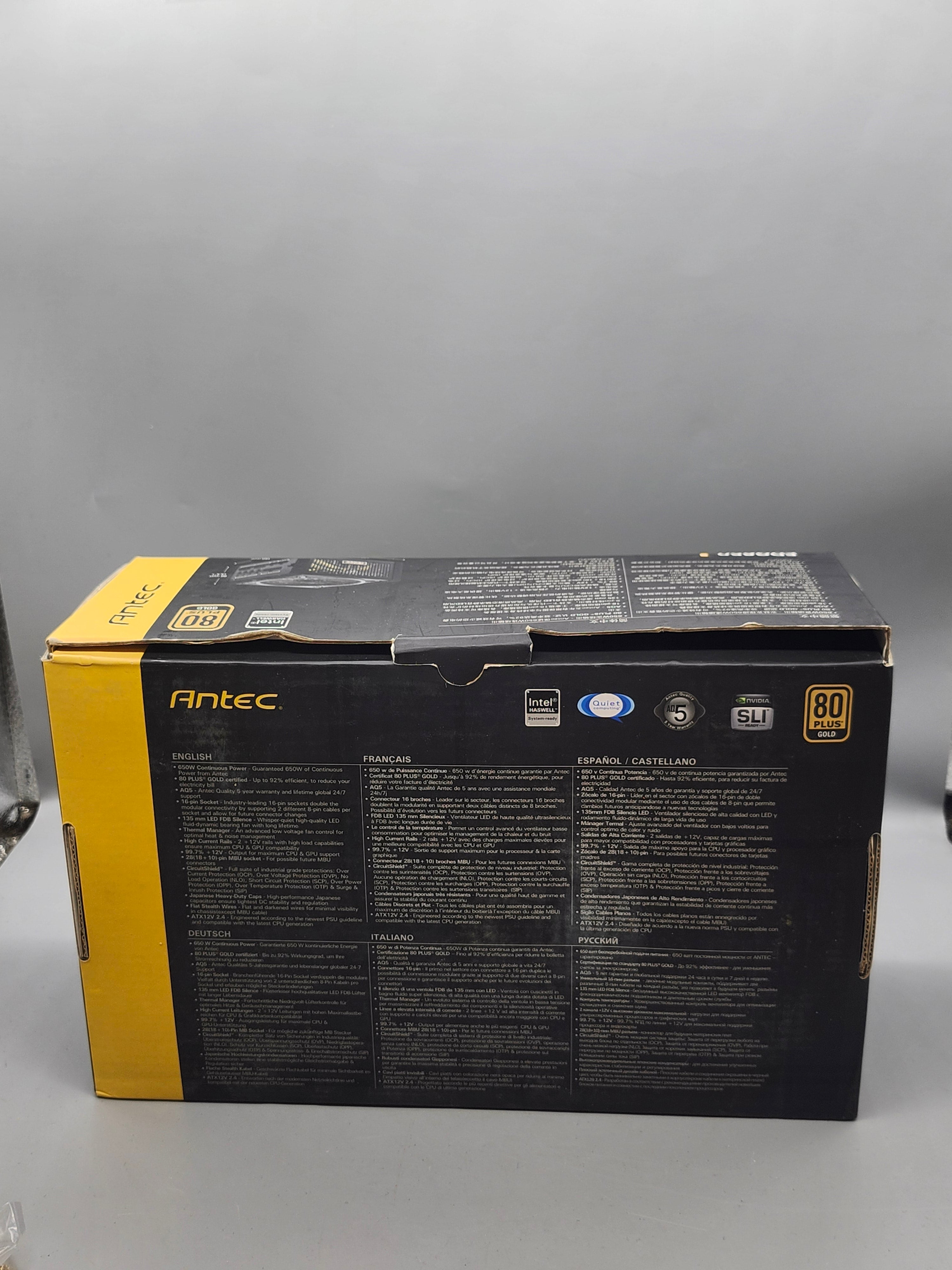 Antec EDGE EDG650 650W 80 Plus Gold Fully Modular Power Supply PSU Tested