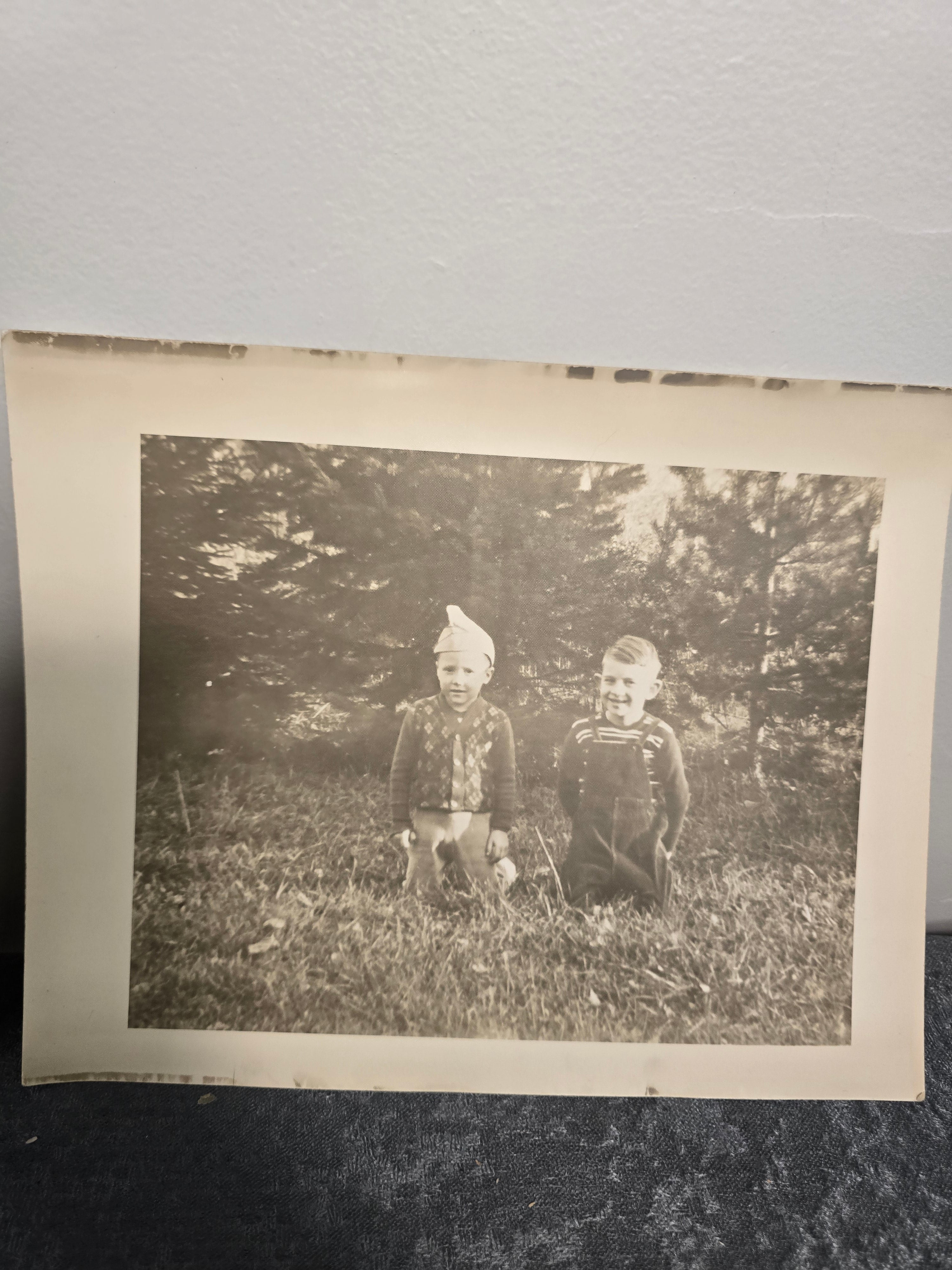 Title: Lot of 5 Vintage Black & White Photographs Military Family Children Portraits 1930s-1950s