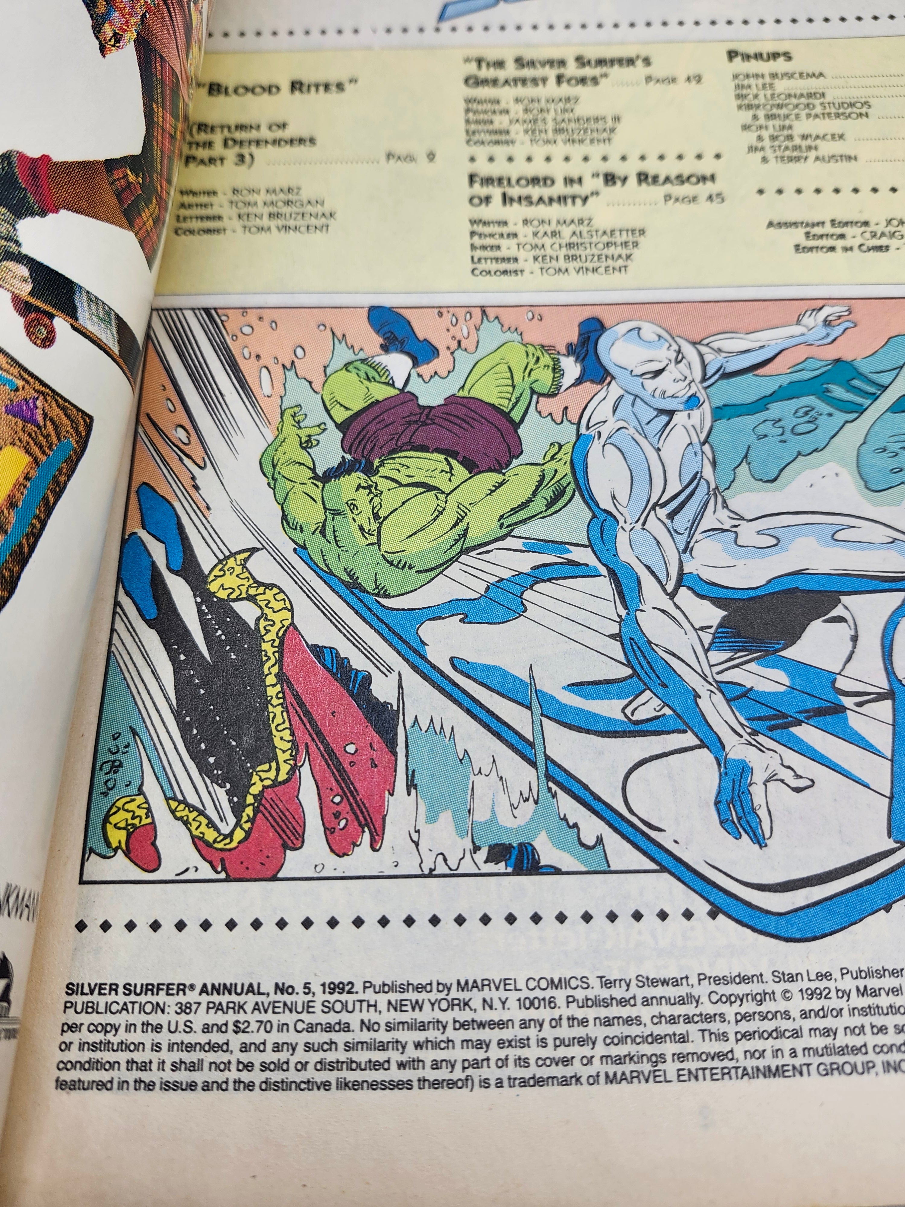 Silver Surfer Annual #5 Marvel Comics 1992 Return of the Defenders