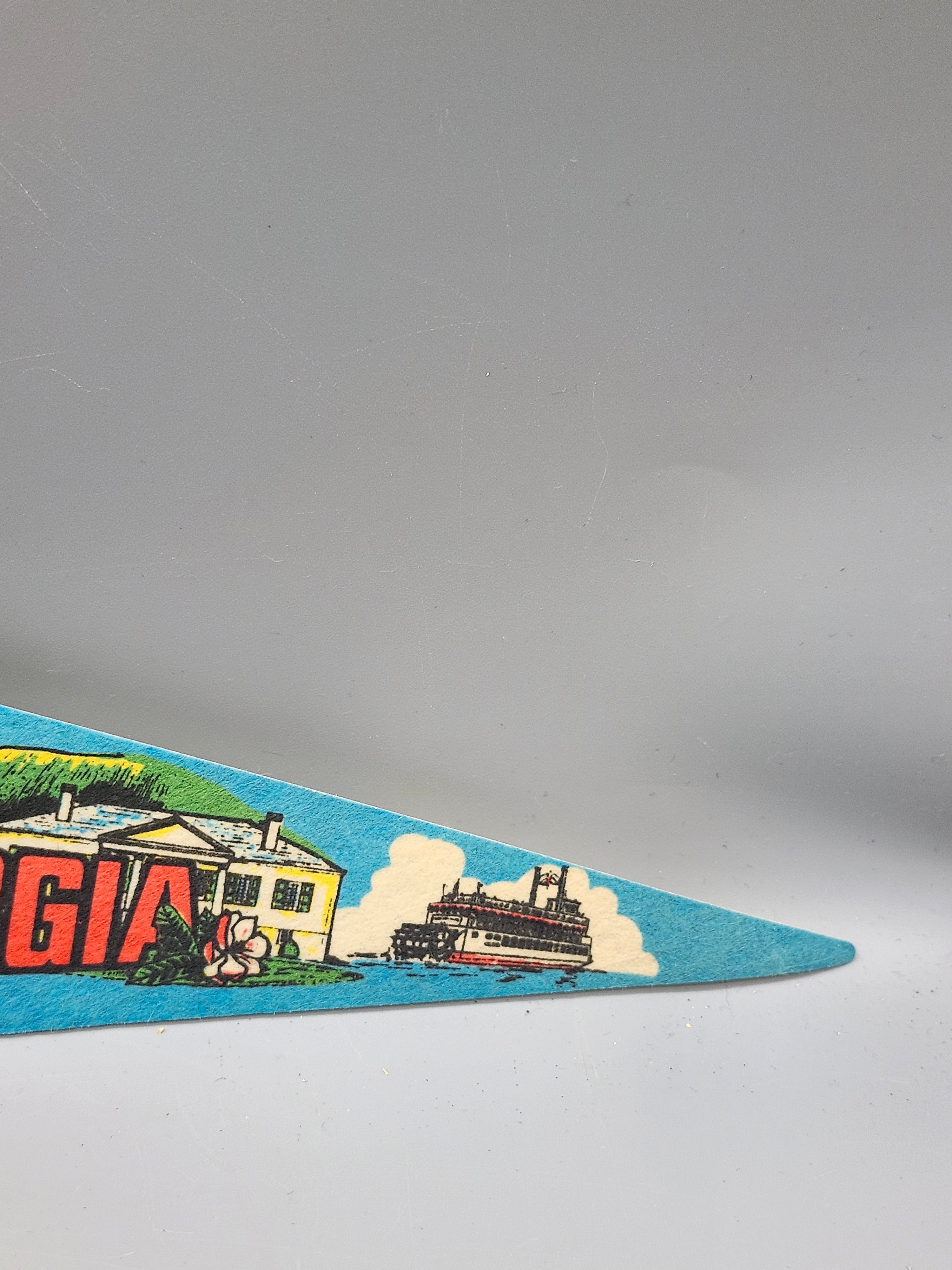 Vintage 1984 Stone Mountain Georgia Felt Pennant 14" Souvenir Banner