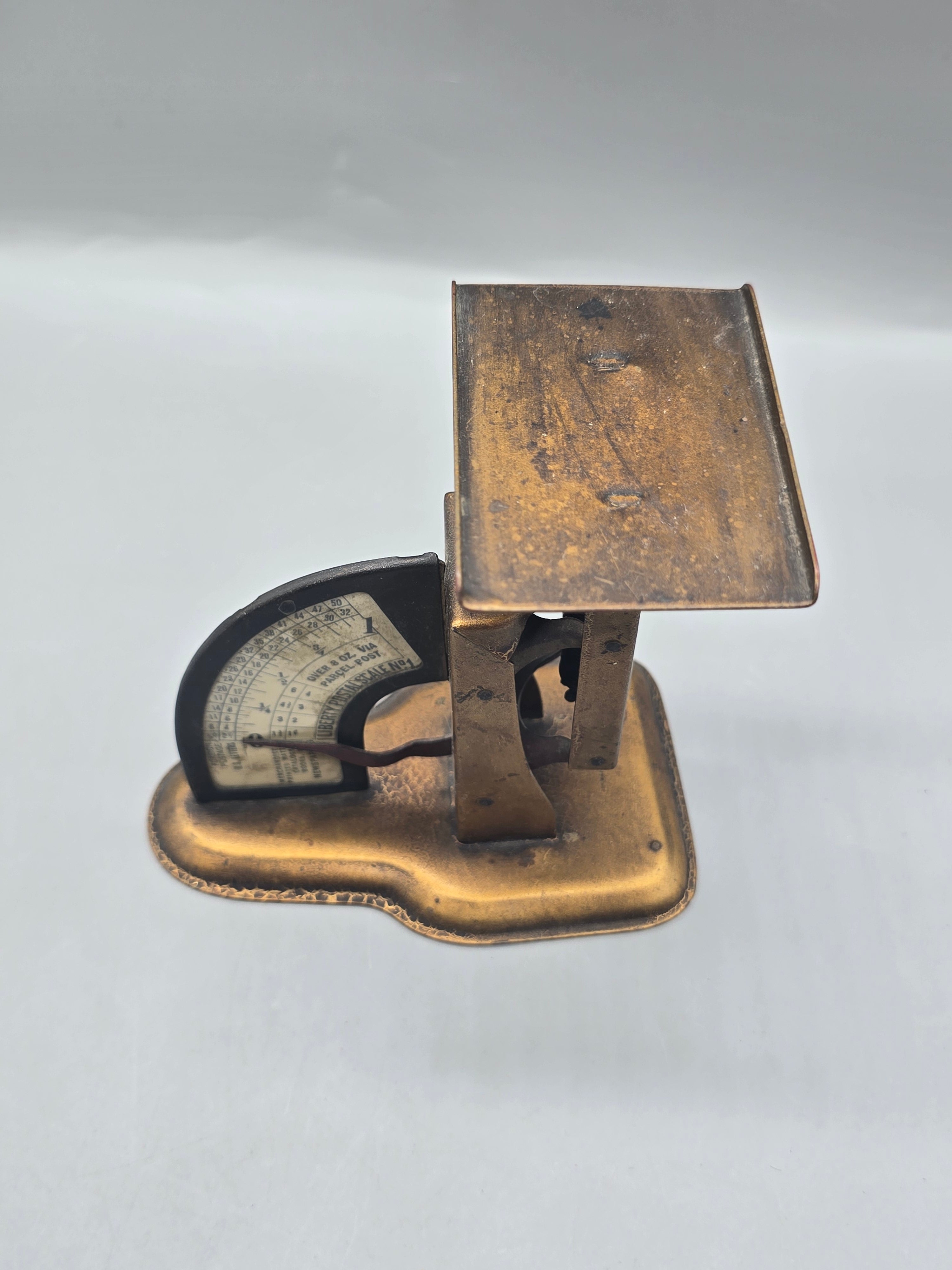 Vintage Liberty Postal Scale No. 1 Parcel Post Desktop Mail Scale Brass Tone