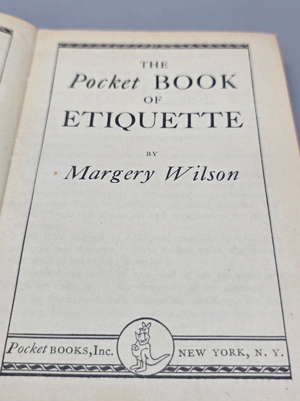 1949 1st Printing Margery Wilson’s Pocket Book of Etiquette Vintage Guide