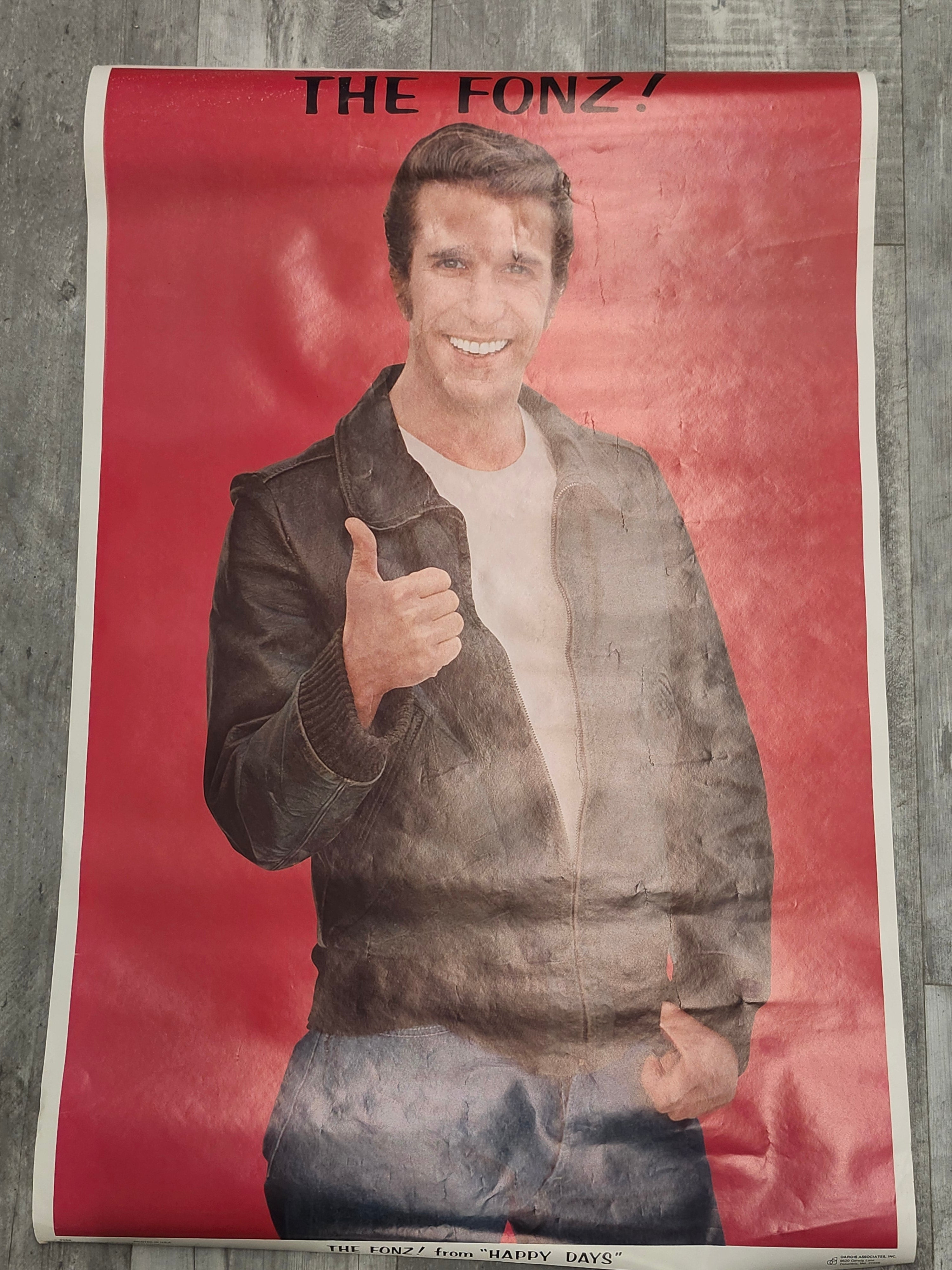 Vintage 1976 “The Fonz!” Happy Days Poster – 23" x 35"