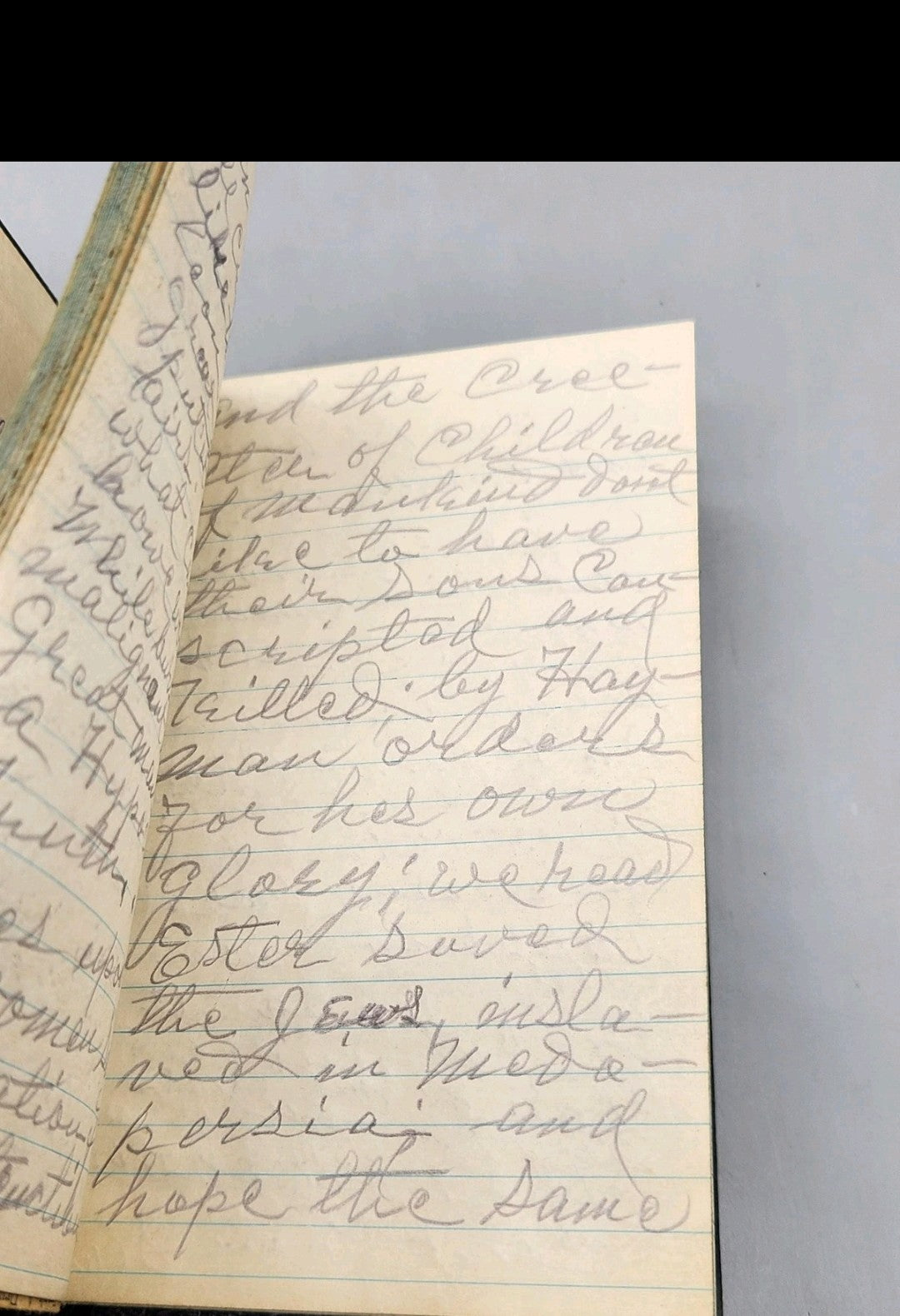 Vintage 1930 Memorandum Waterloo New York John E Eklund Handwritten Journal Poetry Notes