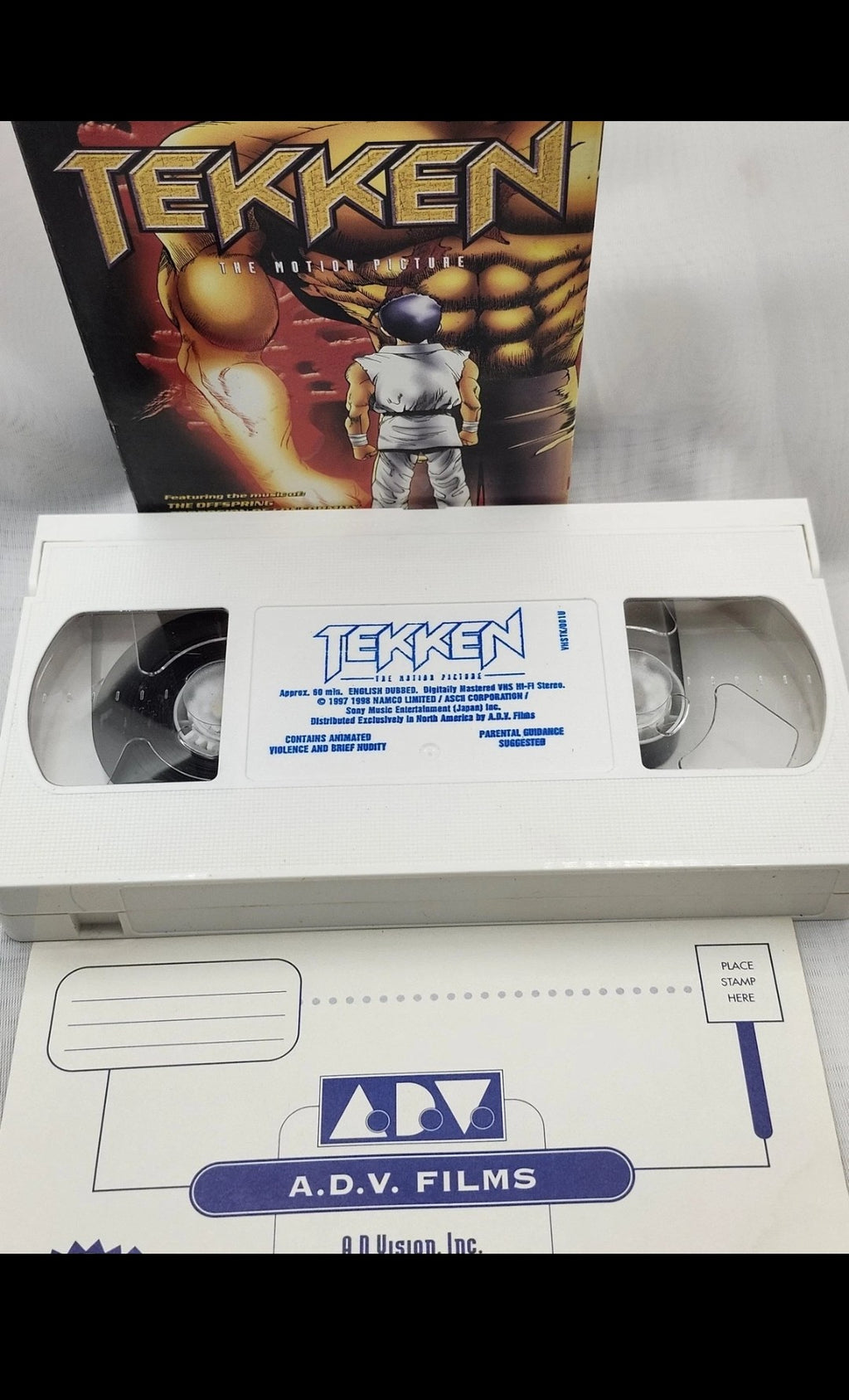 Vintage Tekken The Motion Picture VHS Tape ADV Films Anime Martial Arts Japan