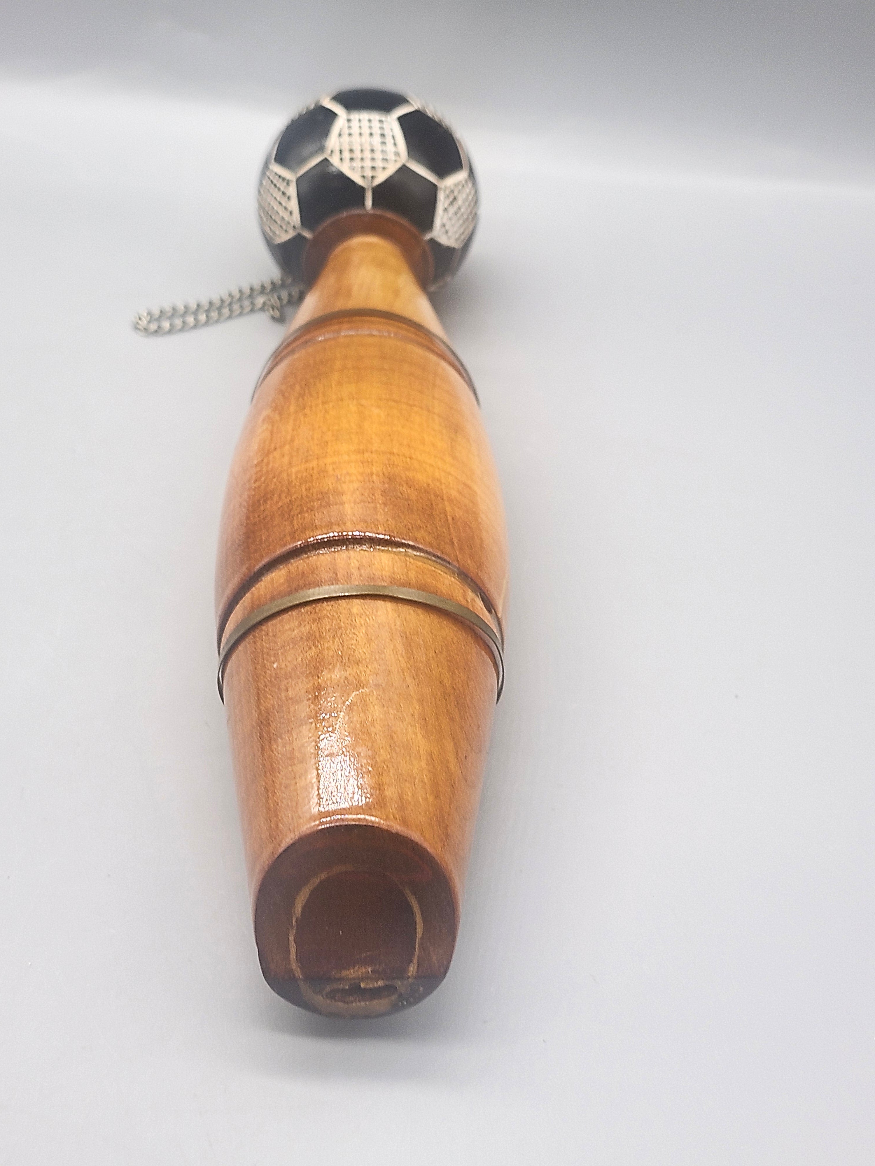Vintage Moscow 1980 Olympics Wooden Whistle USSR Soccer Ball Olympic Souvenir