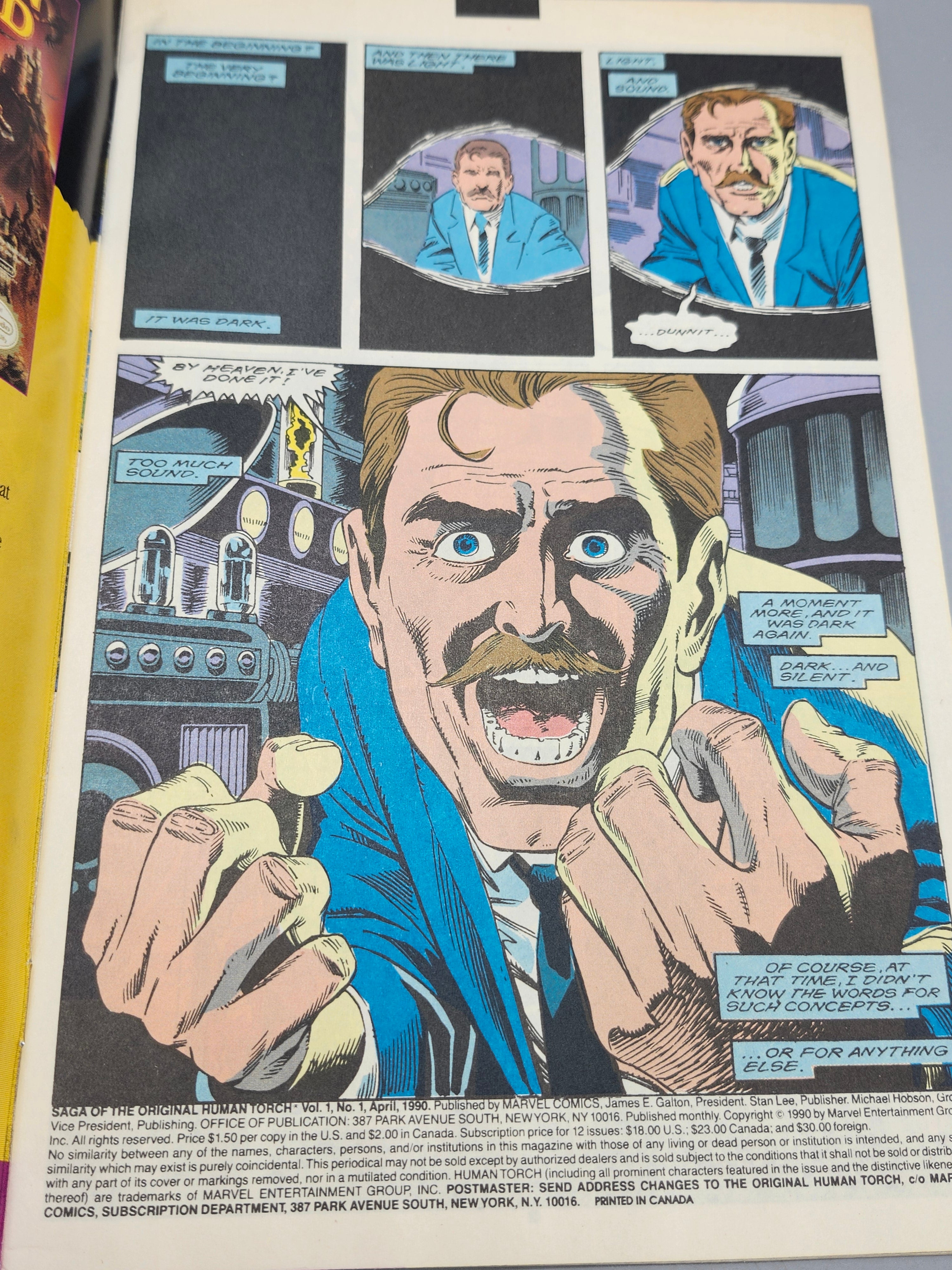 The Saga of the Original Human Torch #1 Marvel Comics 1990
