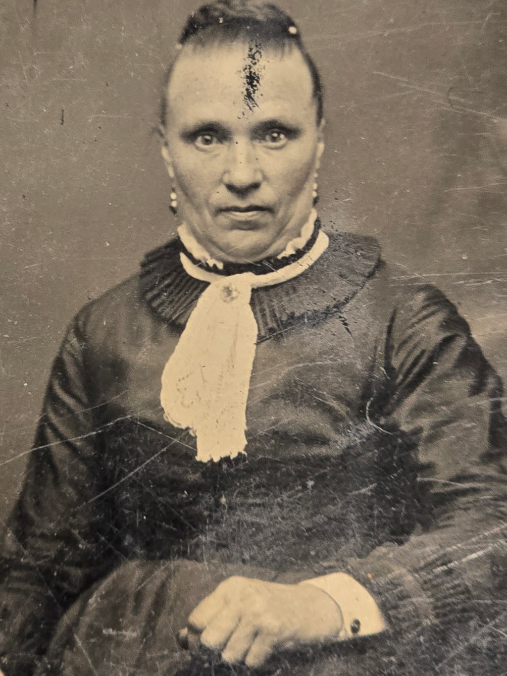 Antique Tintype Photograph Victorian Portrait Ferrotype 19th Century Unidentified Person