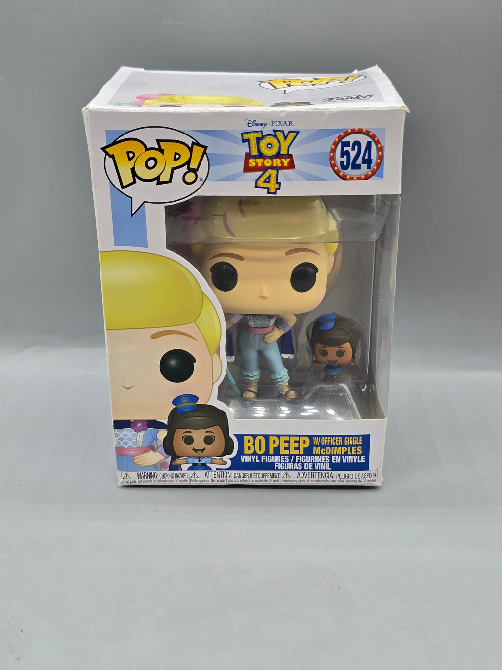Funko Pop! Disney Pixar Toy Story 4 Bo Peep w/ Officer Giggle McDimples #524 Vinyl Figure