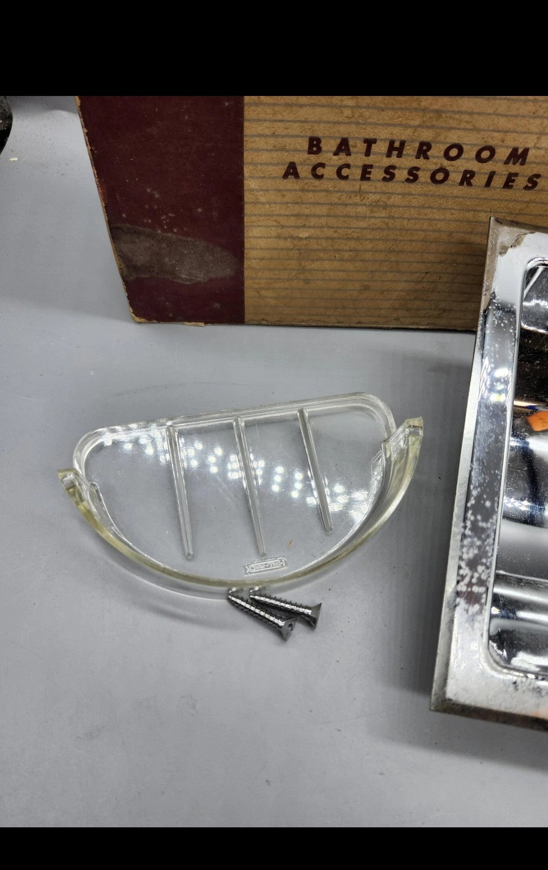 Vintage Hall-Mack Coronado 625 Recessed Soap Dish Silver Chrome Bathroom Fixture
