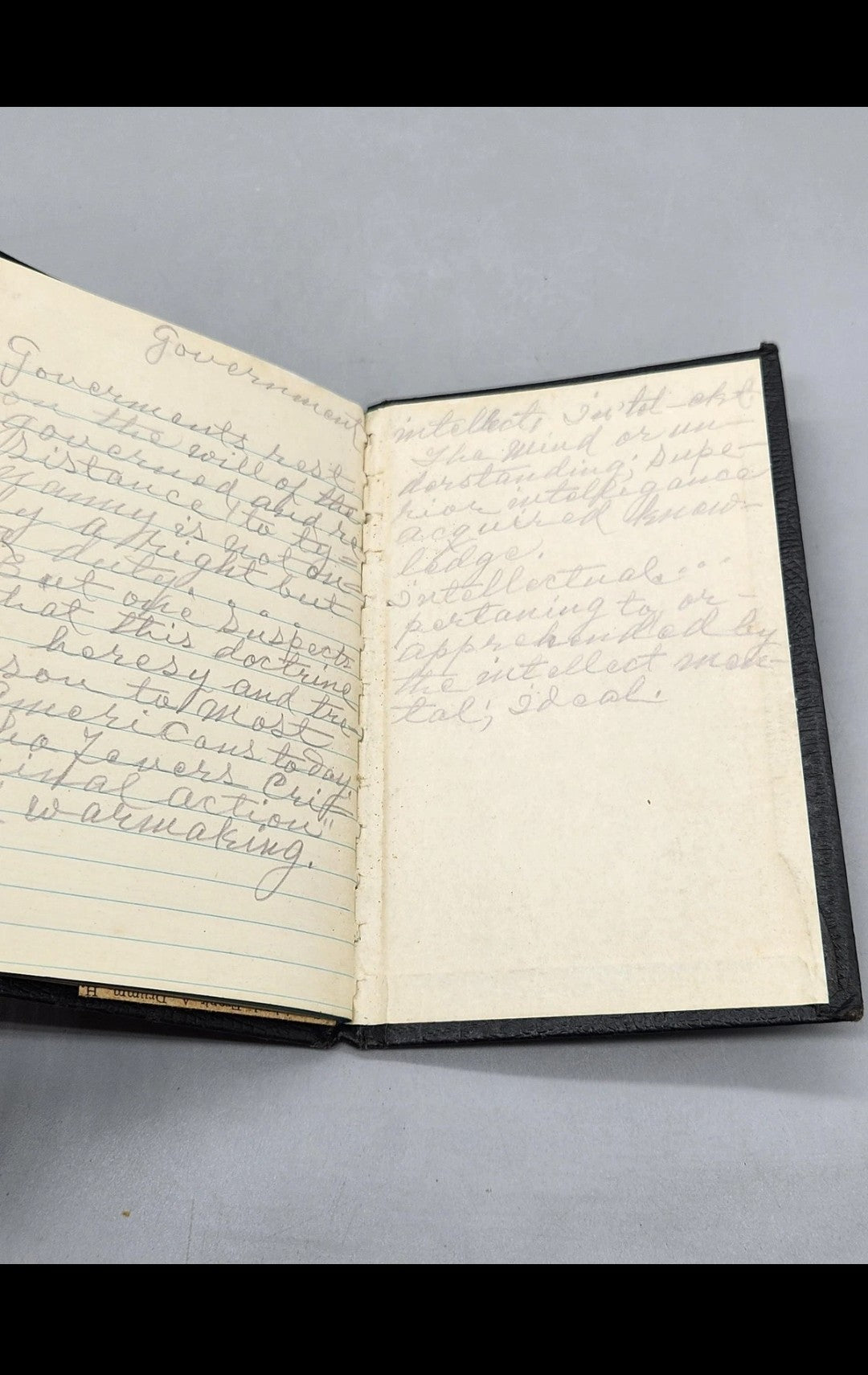 Vintage 1930 Memorandum Waterloo New York John E Eklund Handwritten Journal Poetry Notes