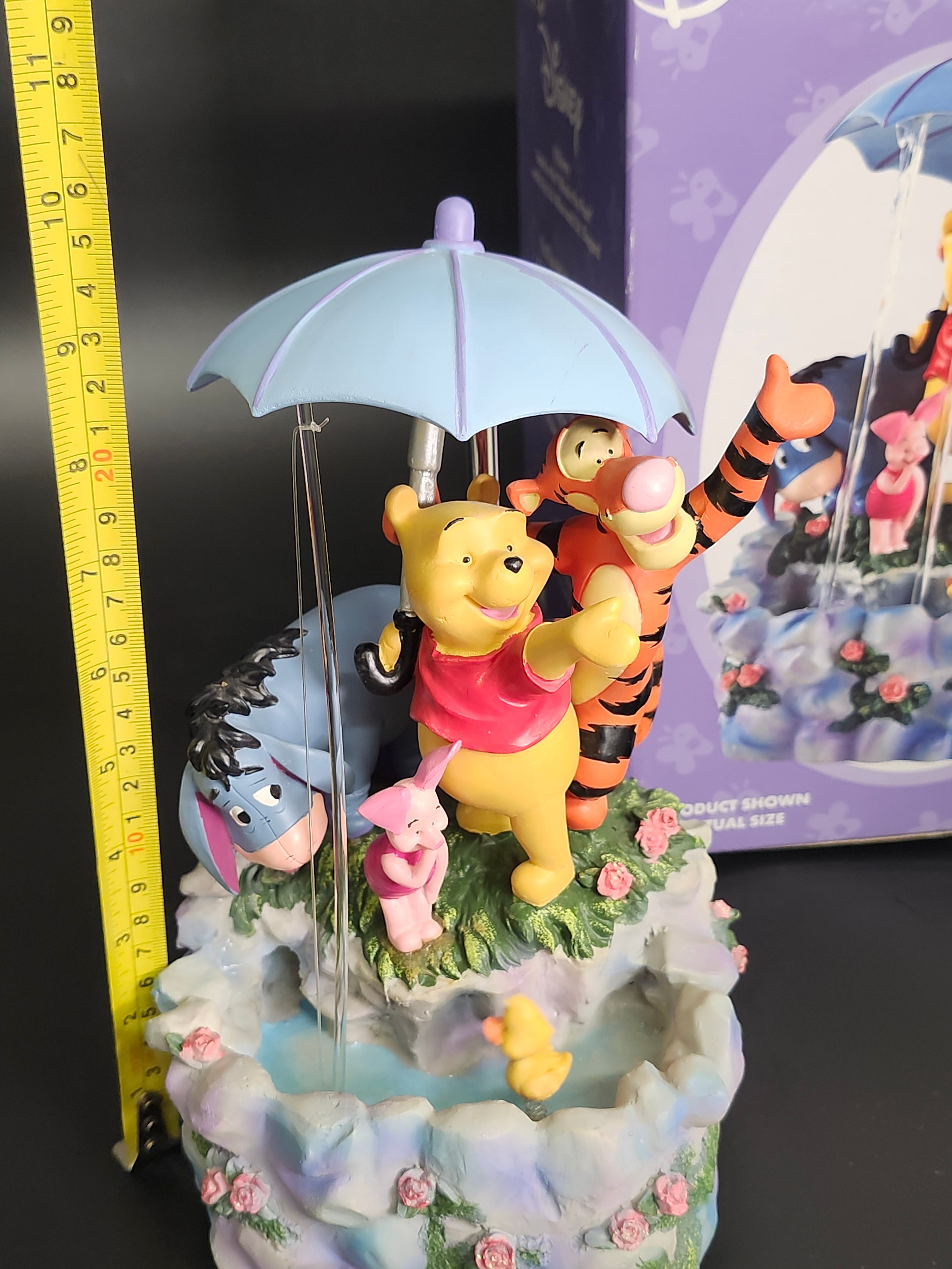 Disney Winnie the Pooh Musical Water Fountain Tigger Eeyore Piglet w/ Box