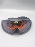 Vintage Uvex Ski Snowboard Goggles Amber Lens Black Adjustable Strap