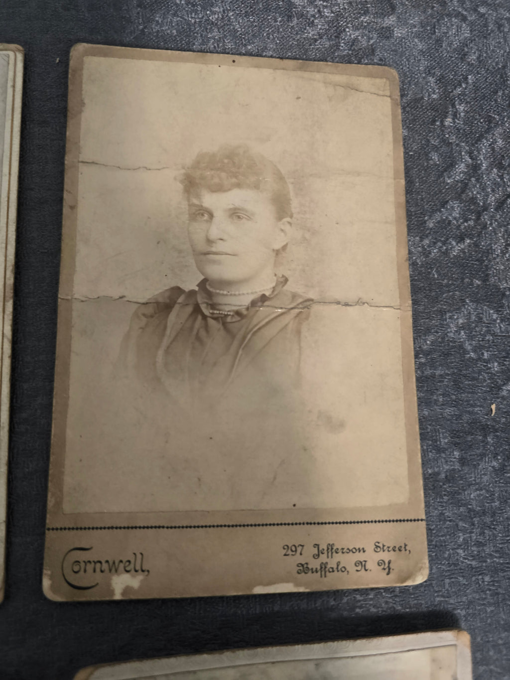 Lot of 6 Antique Cabinet Cards & Early Portrait Photographs Buffalo NY Williamsport PA Victorian Era