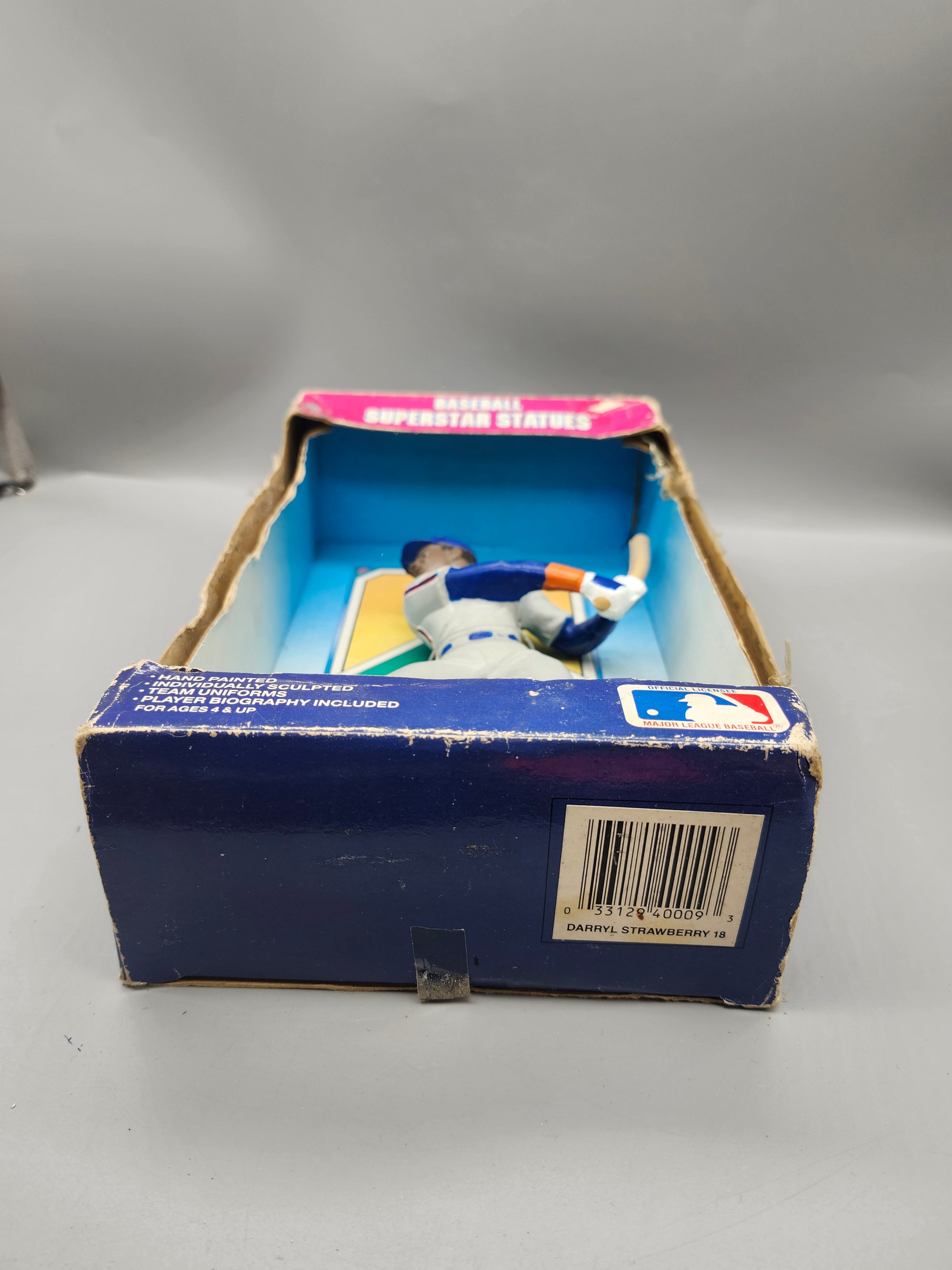 Vintage Darryl Strawberry Baseball Superstar Statue Mets w/ Box 1989 MLB