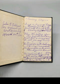 Vintage 1930 Memorandum Waterloo New York John E Eklund Handwritten Journal Poetry Notes
