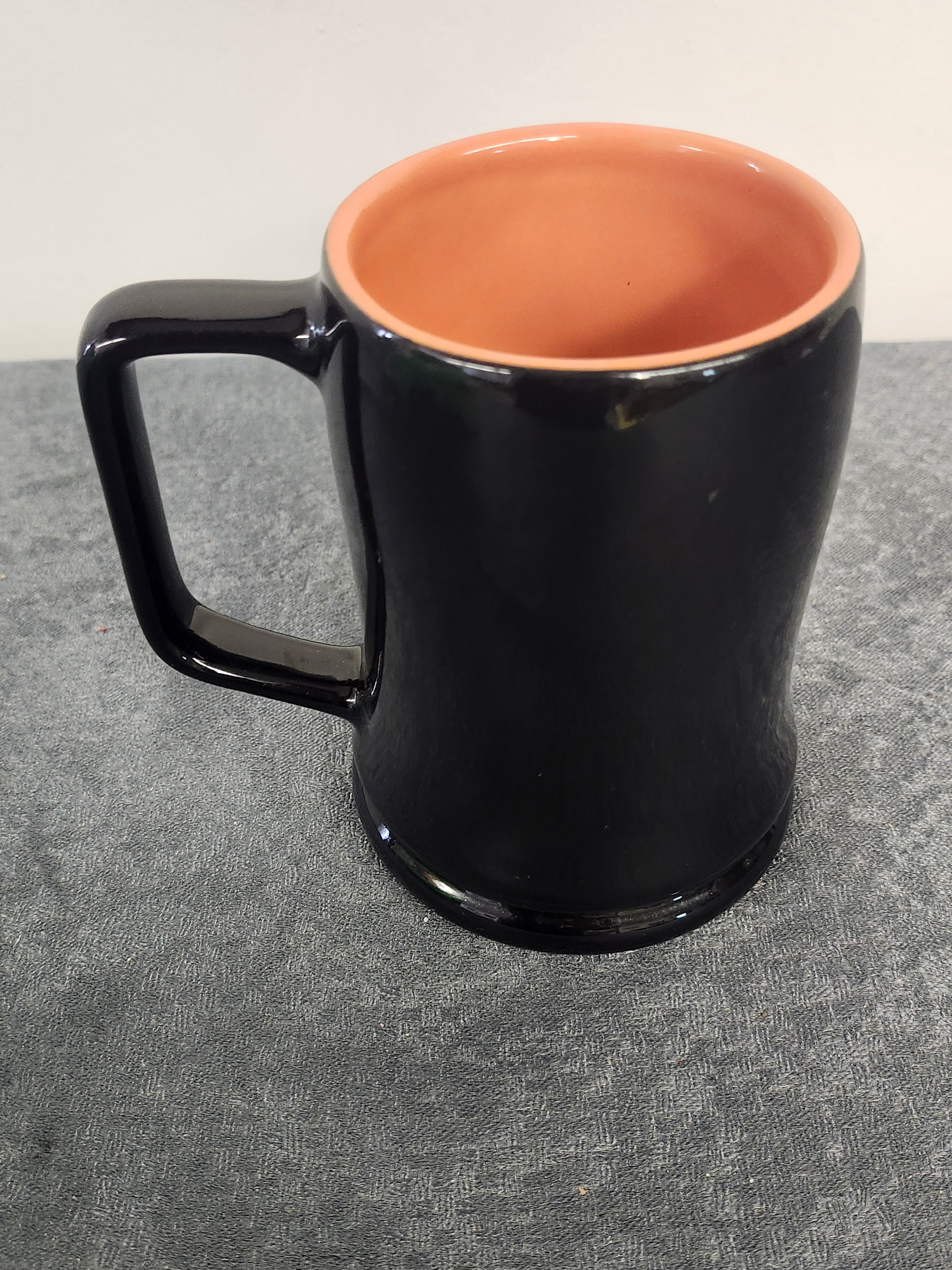 Harley-Davidson Eagle Black Ceramic Coffee Mug Orange Interior Licensed
