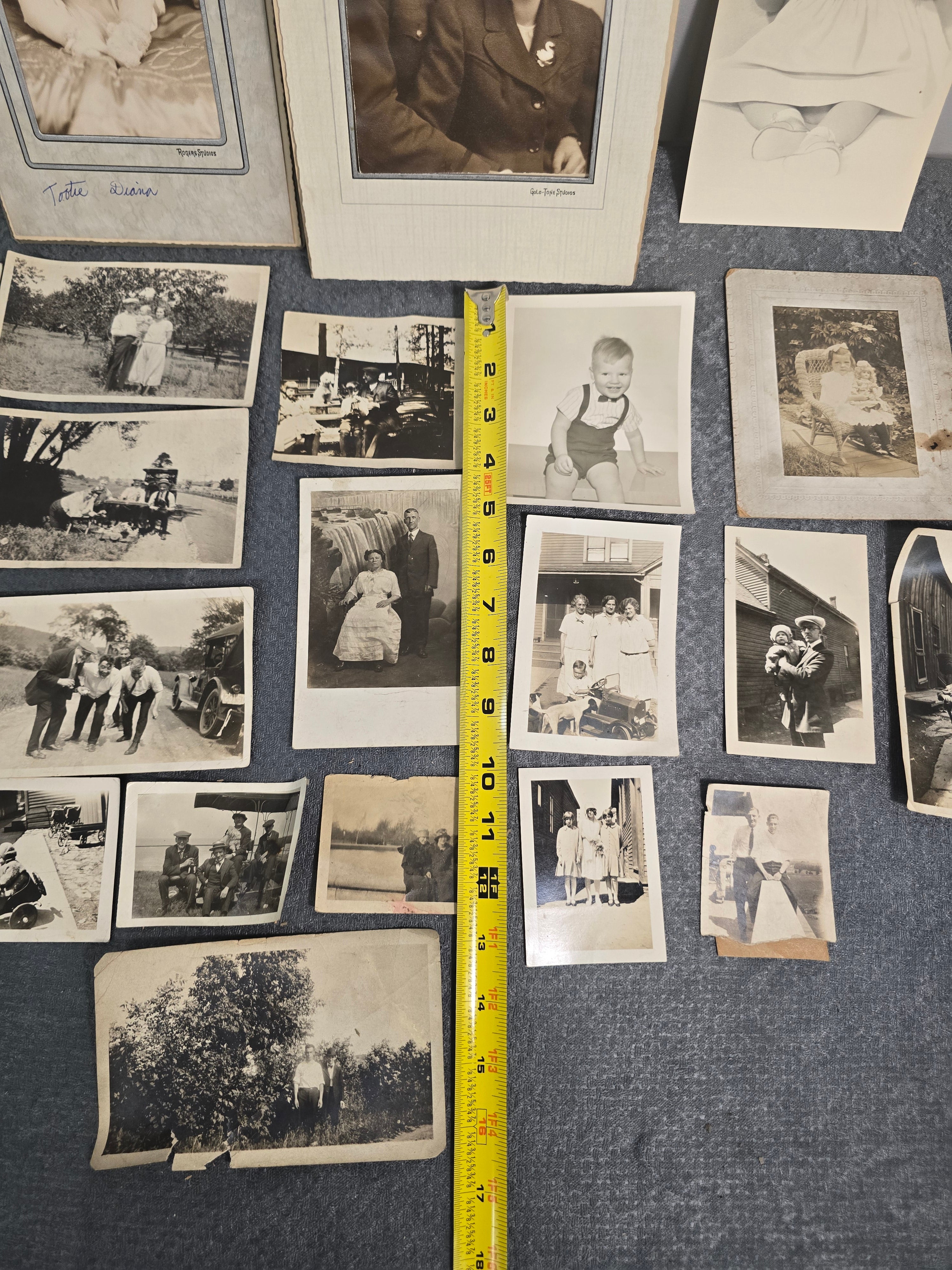 Lot of 22 Vintage Black & White Family Photographs Portraits Baby Photos Snapshots 1920s-1950s