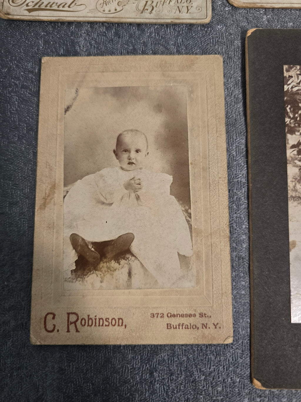 Lot of 6 Antique Cabinet Cards & Early Portrait Photographs Buffalo NY Williamsport PA Victorian Era