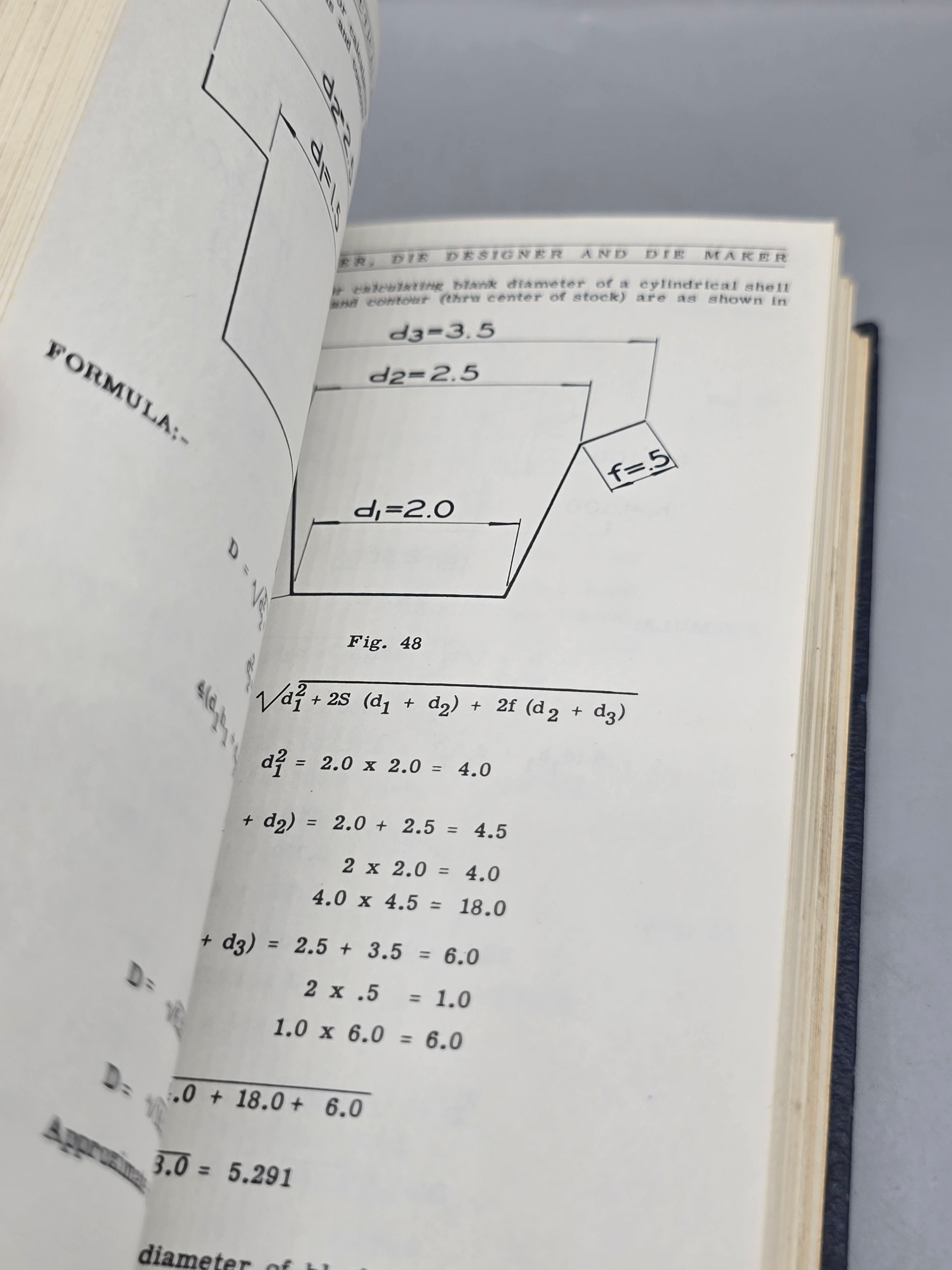 Vintage 1972 Condensed Practical Aids for Die Engineers & Die Makers book