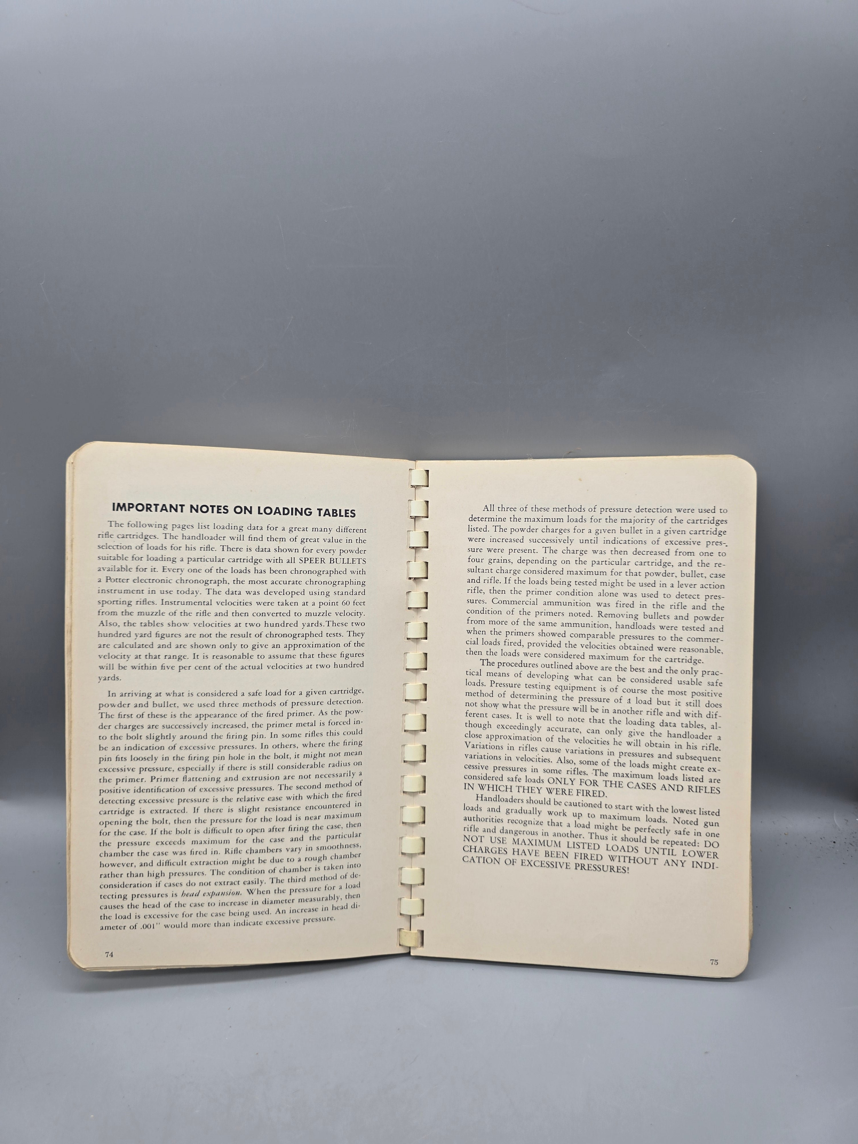 Vintage 1959 Speer Reloading Manual No. 3 Rifle & Pistol Cartridges