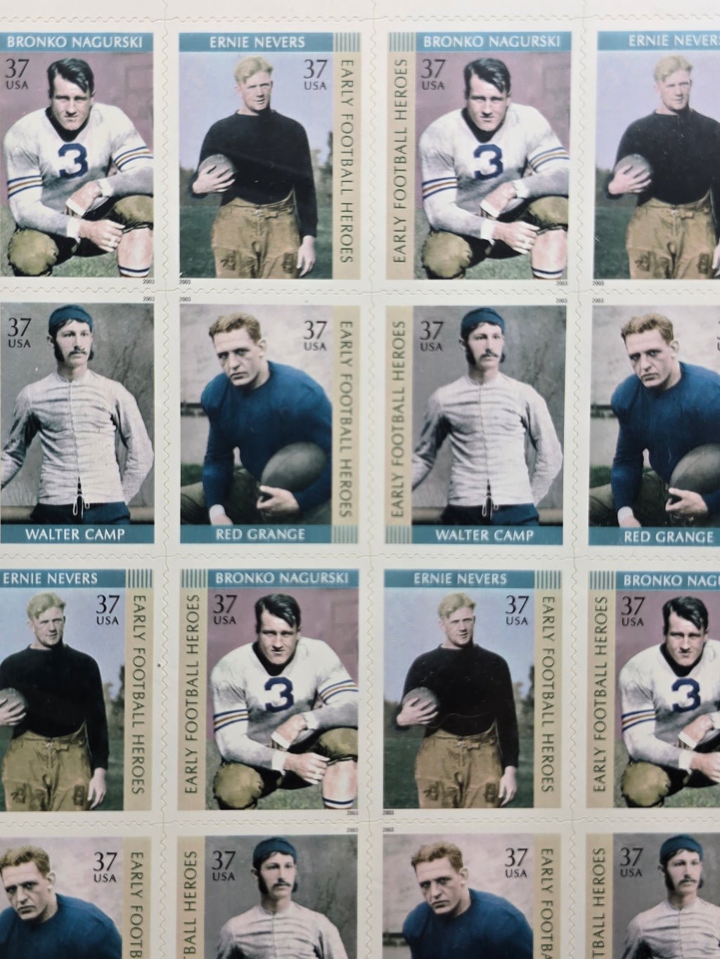 2003 USPS Early Football Heroes 37¢ Commemorative Stamp Ceremony Keepsake Folder Sealed