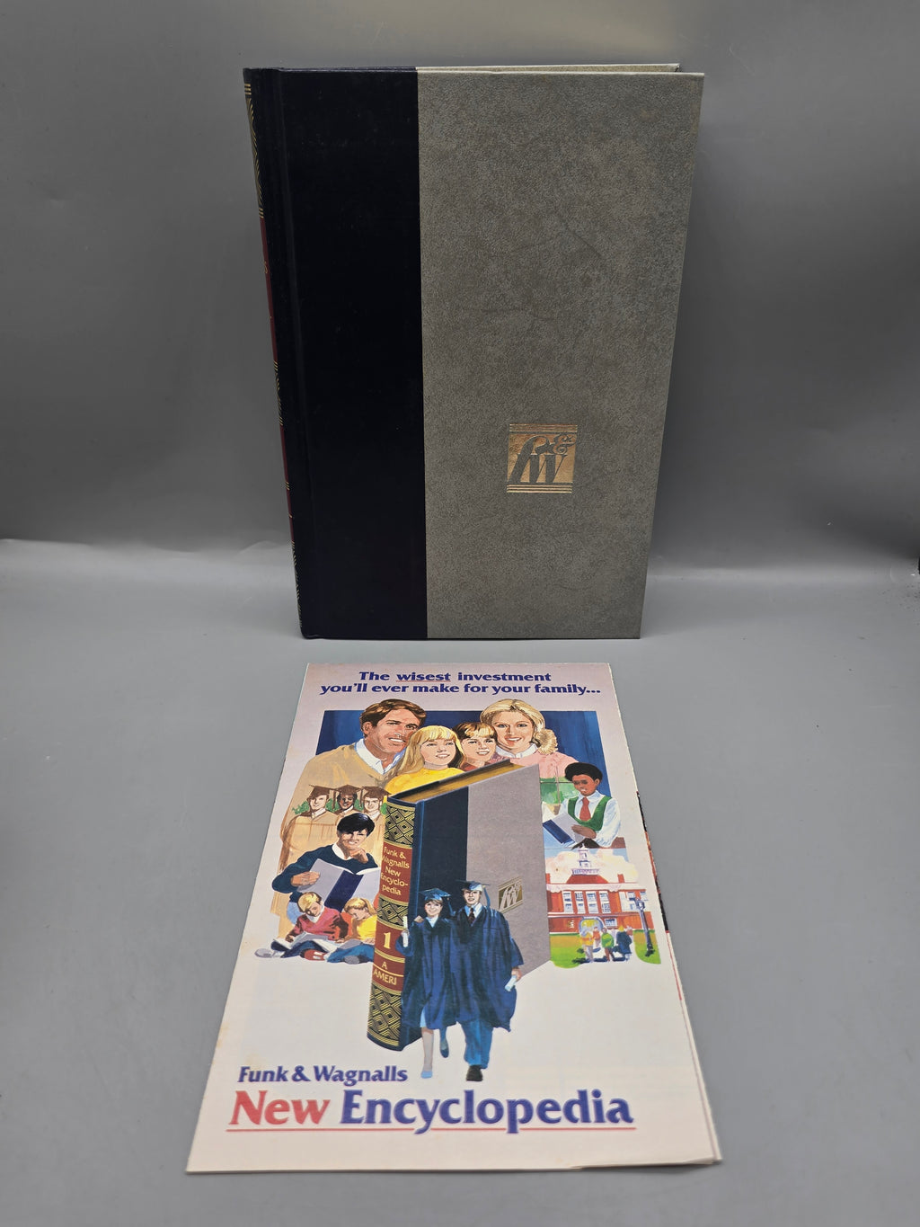 Funk & Wagnalls New Encyclopedia Vintage Hardcover Volume w/ Original Brochure